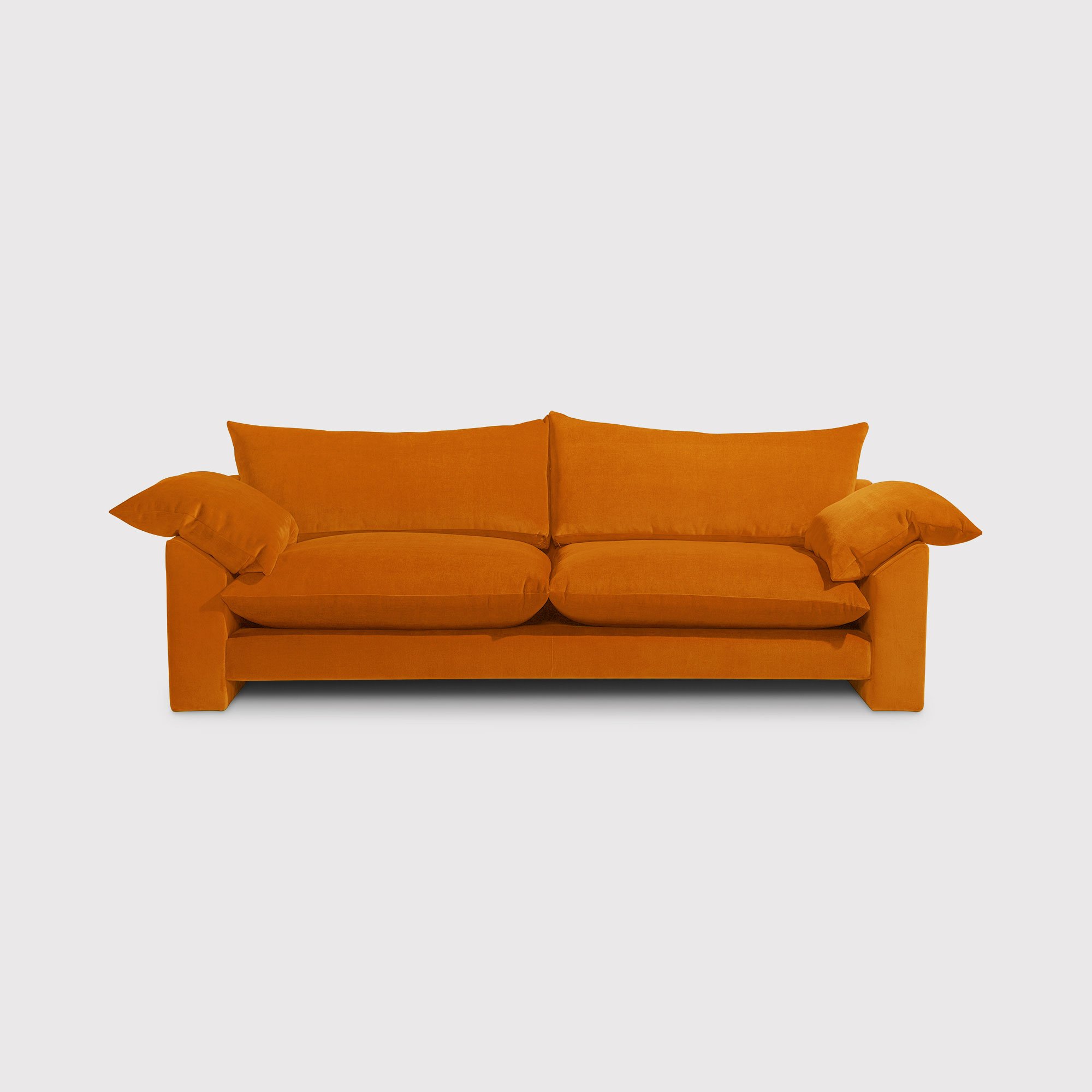 Hoxton Extra Large Sofa, Orange Fabric | Barker & Stonehouse