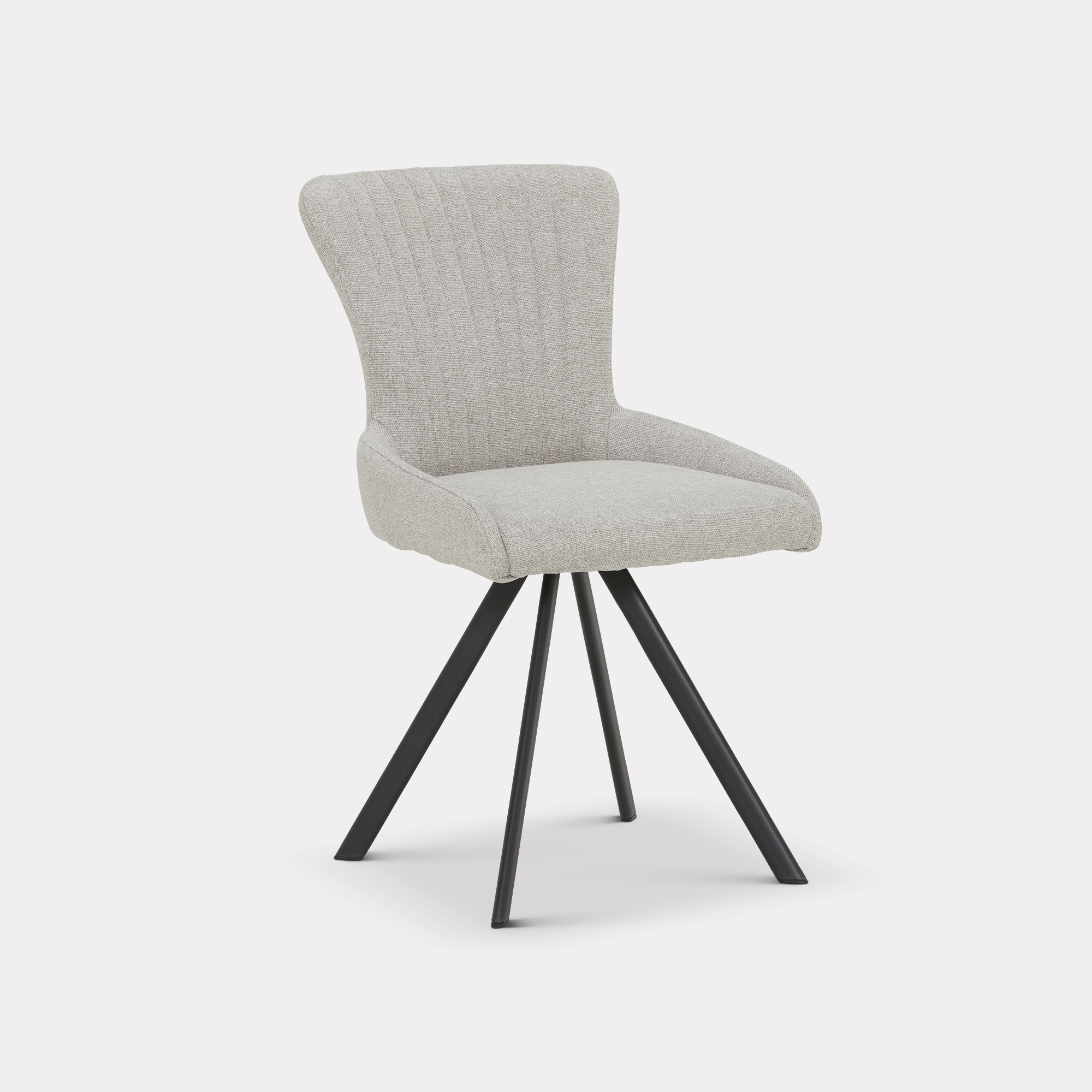 Electra Side Swivel Dining Chair Light Grey Fabric | Barker & Stonehouse