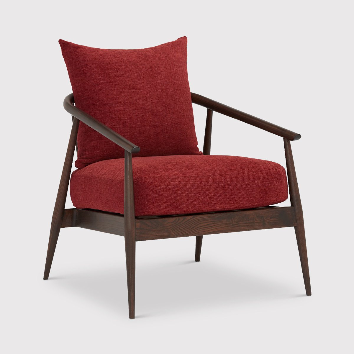 Ercol Aldbury Armchair, Red Fabric | Barker & Stonehouse