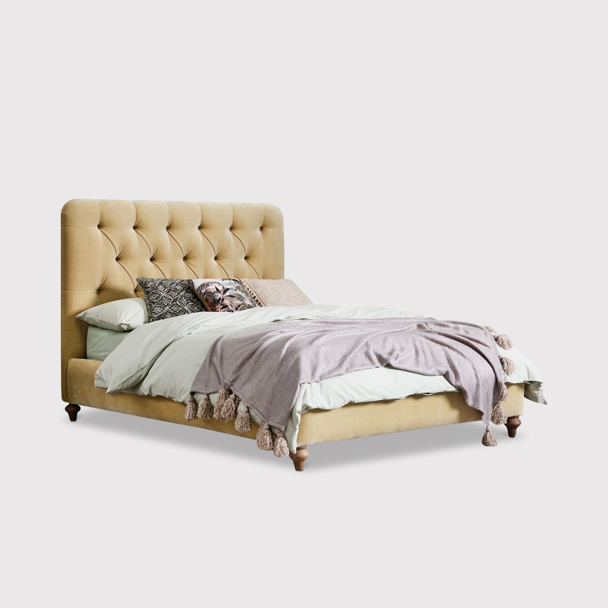 Delphine King Bed Frame, Yellow | Barker & Stonehouse