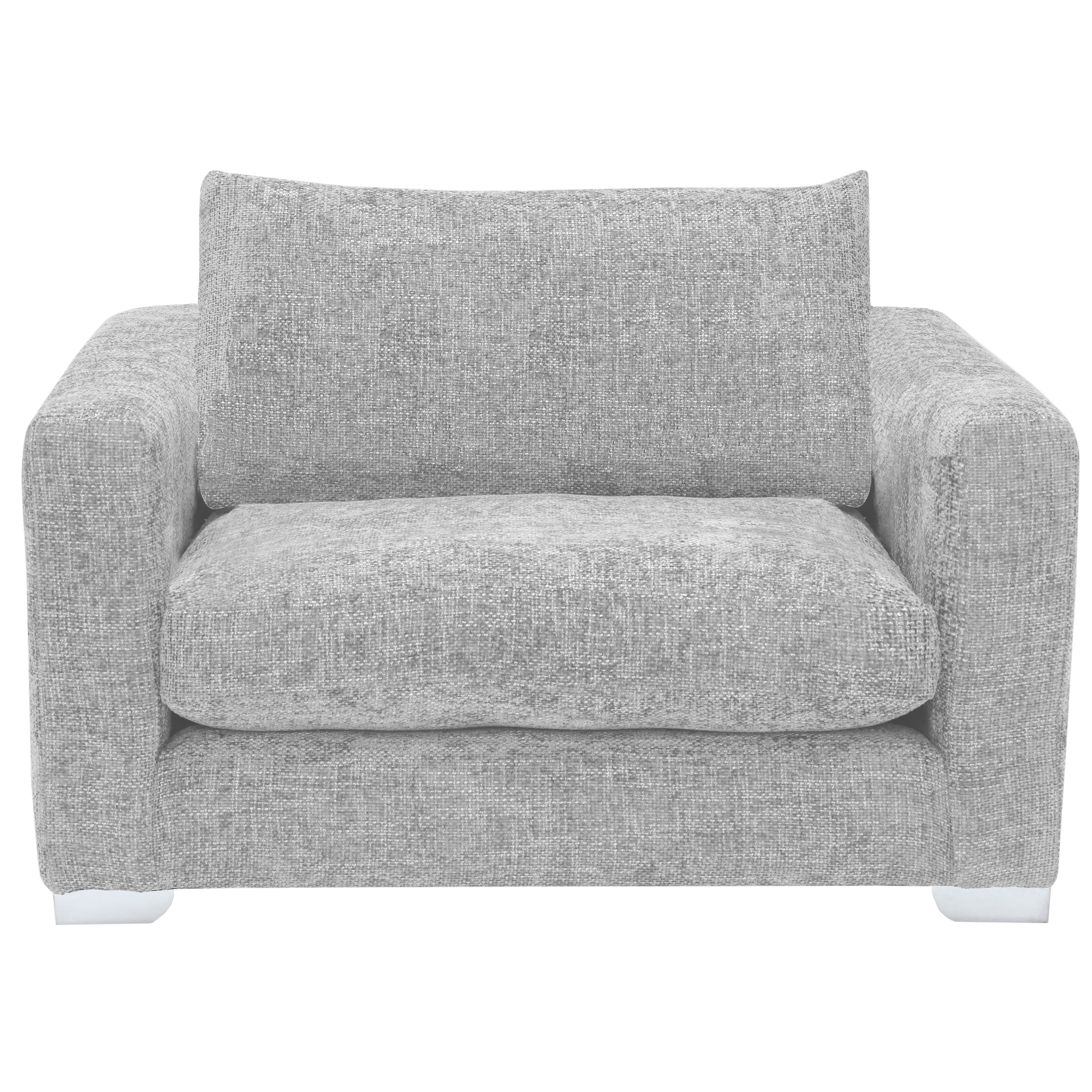 Fontella Snuggler Snuggle Chair, Grey Fabric | Barker & Stonehouse