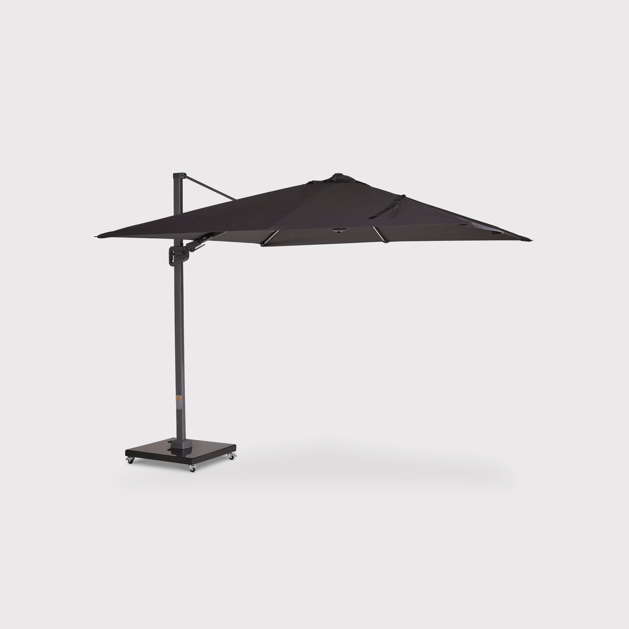 Lux Led Parasol & Base With Wheels, Grey | Barker & Stonehouse