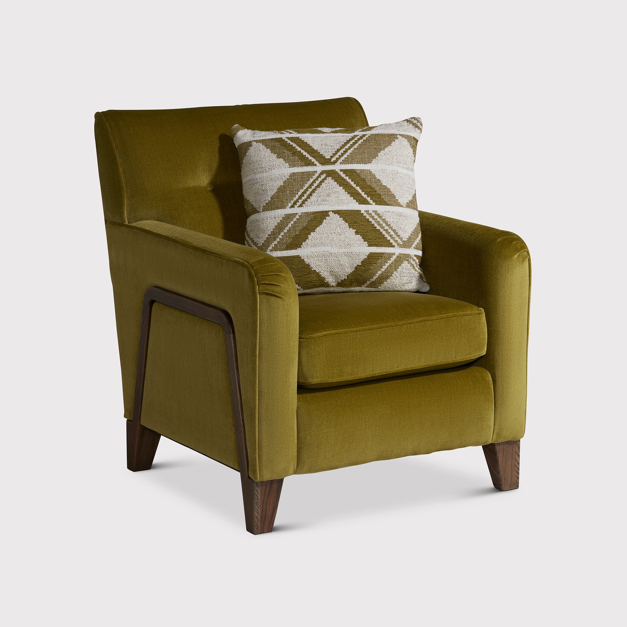 Miller Accent Chair, Green Fabric | Barker & Stonehouse
