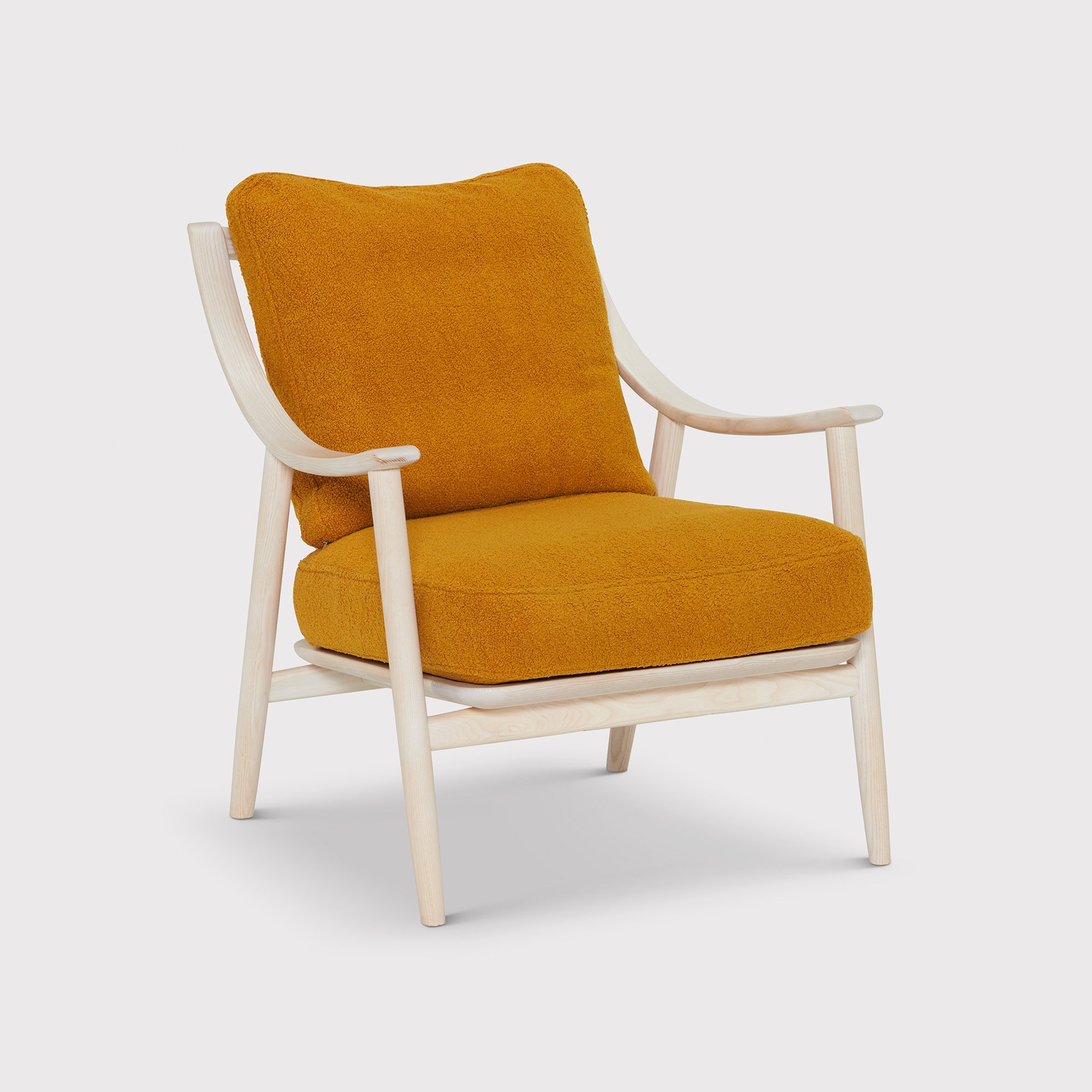 Ercol Marino Accent Chair, Yellow Fabric | Barker & Stonehouse