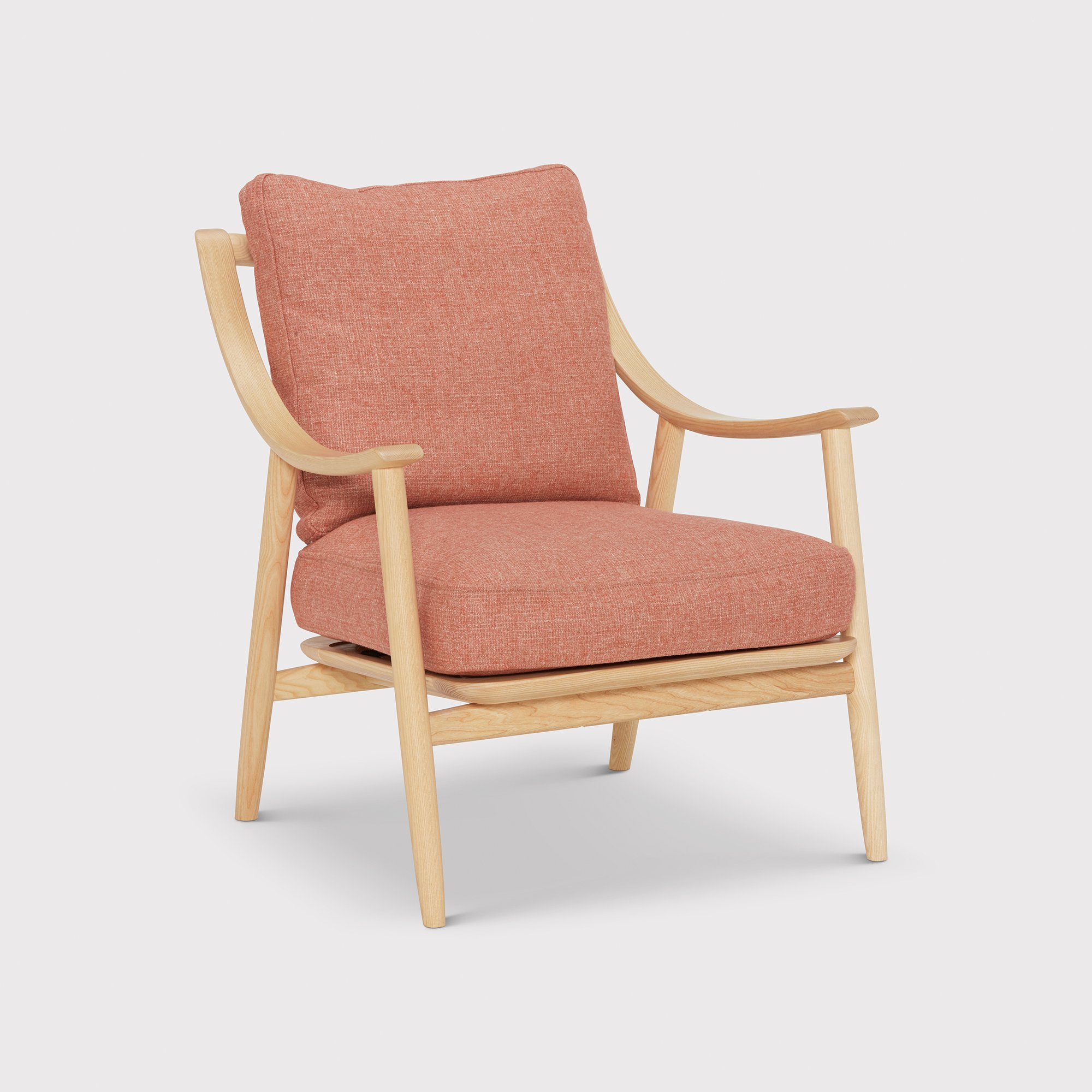 Ercol Marino Accent Chair, Pink Fabric | Barker & Stonehouse