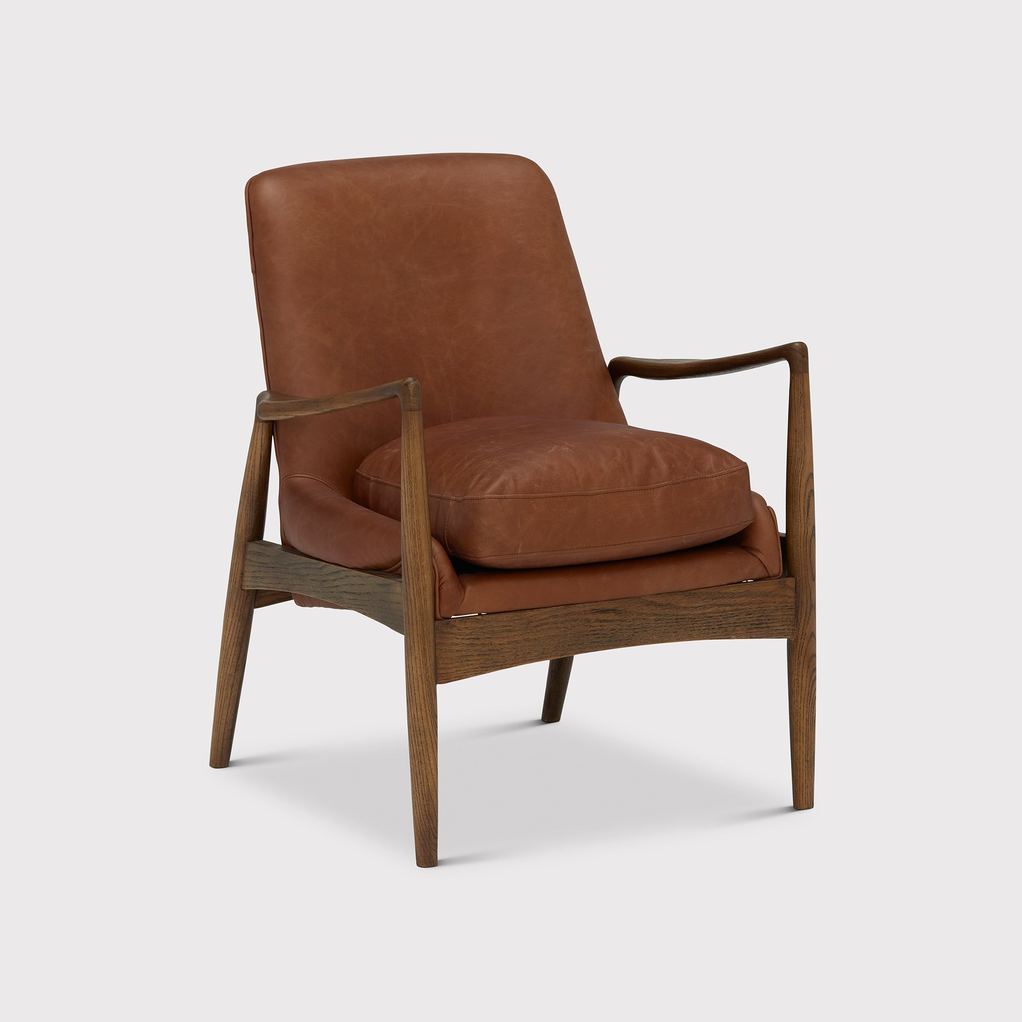 Maxime Armchair, Brown Leather | Barker & Stonehouse