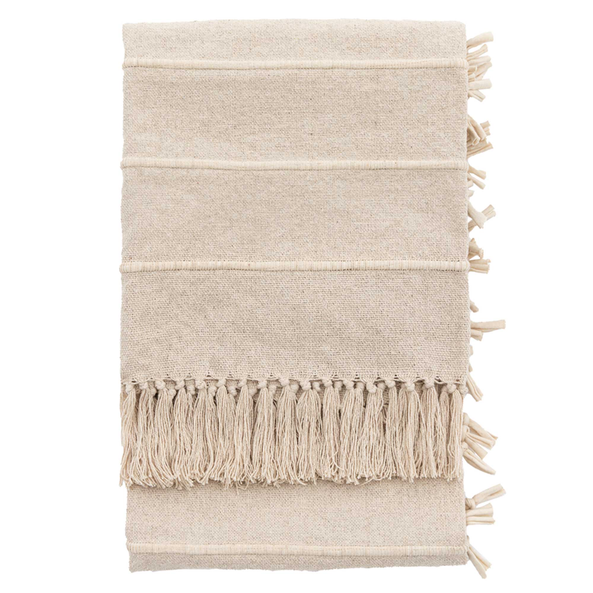 Natural Woven Throw Blanket, Neutral | Barker & Stonehouse