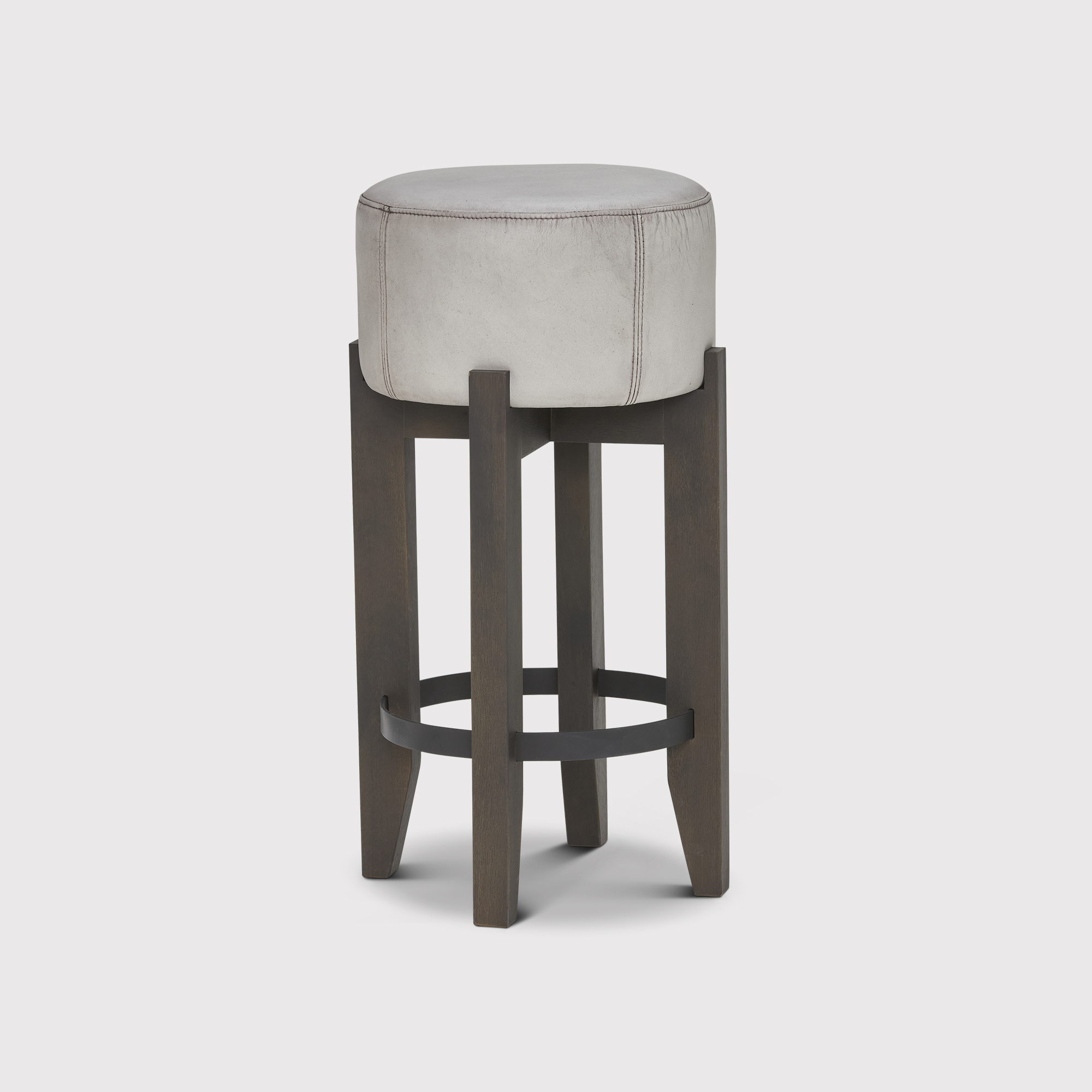 Pure Furniture Pomona Barstool 75cm With Wooden Legs, Neutral | Barker & Stonehouse