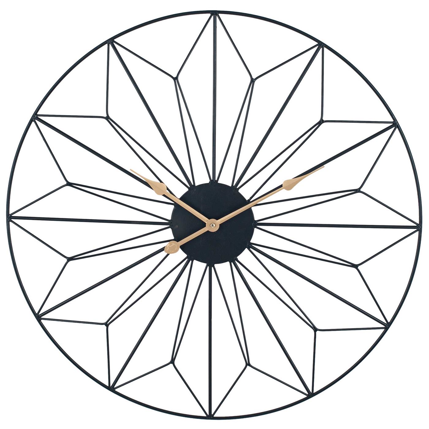Black Geo Clock, Round | Barker & Stonehouse