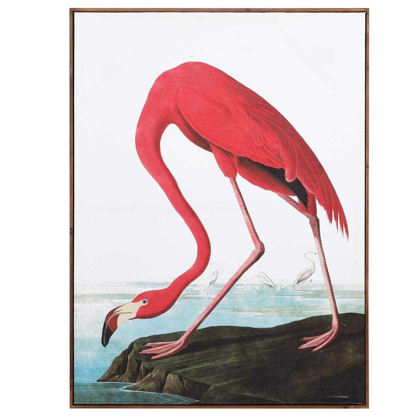 Large Pink Flamingo Picture Print, Square | Barker & Stonehouse