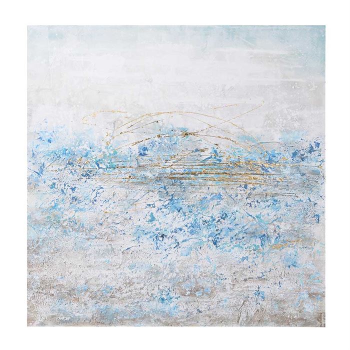 Icy Puddles Painting Print, Square, White Canvas | Barker & Stonehouse
