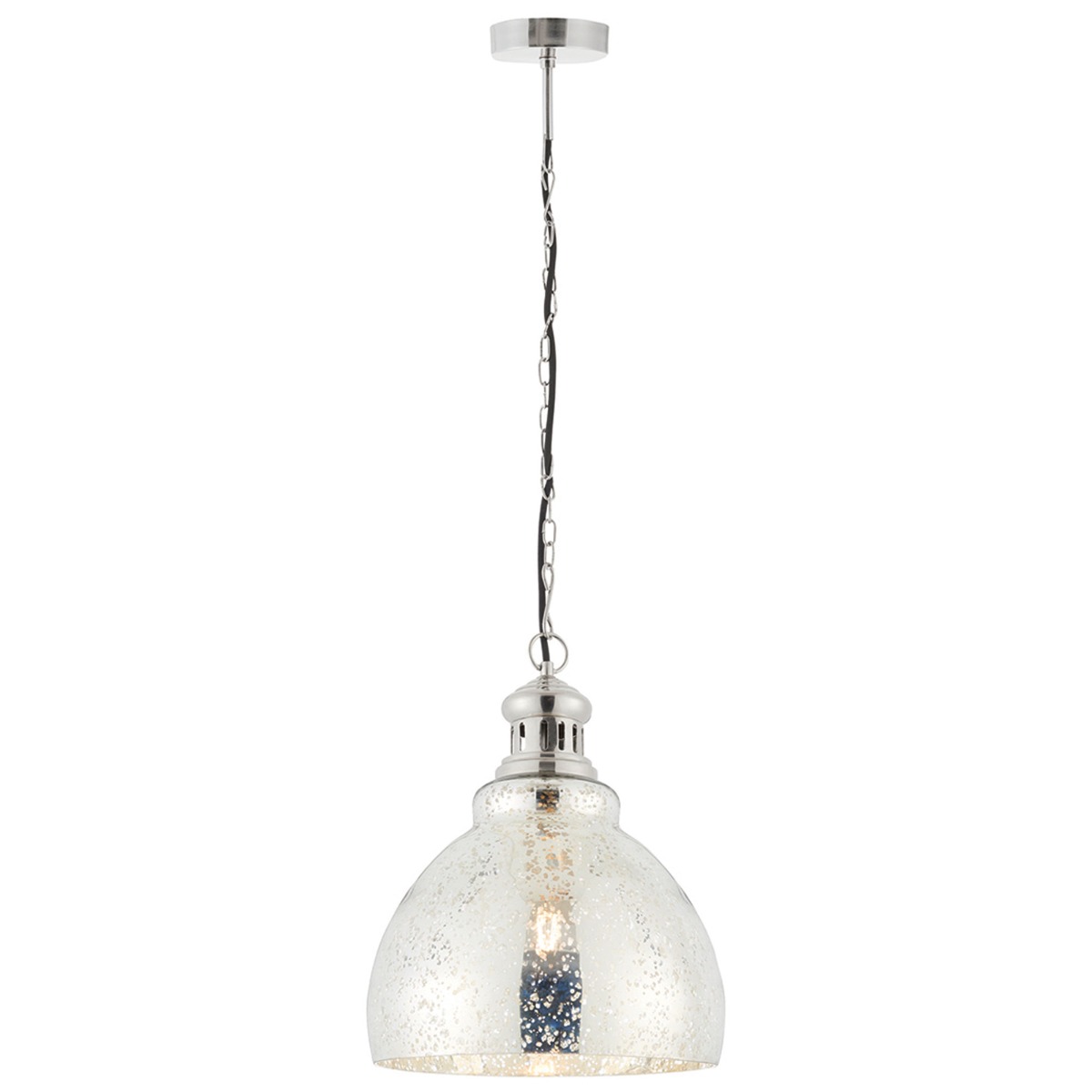 Silver Dome Pendant Light Glass | Barker & Stonehouse
