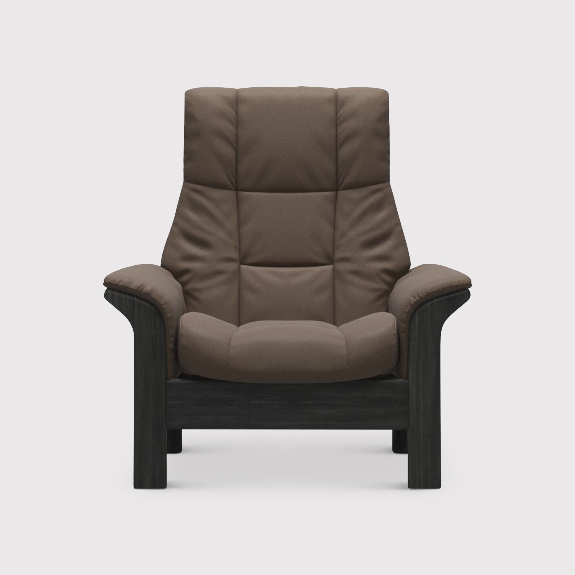 Stressless Windsor High Back Highback Chair, Brown Leather | Barker & Stonehouse