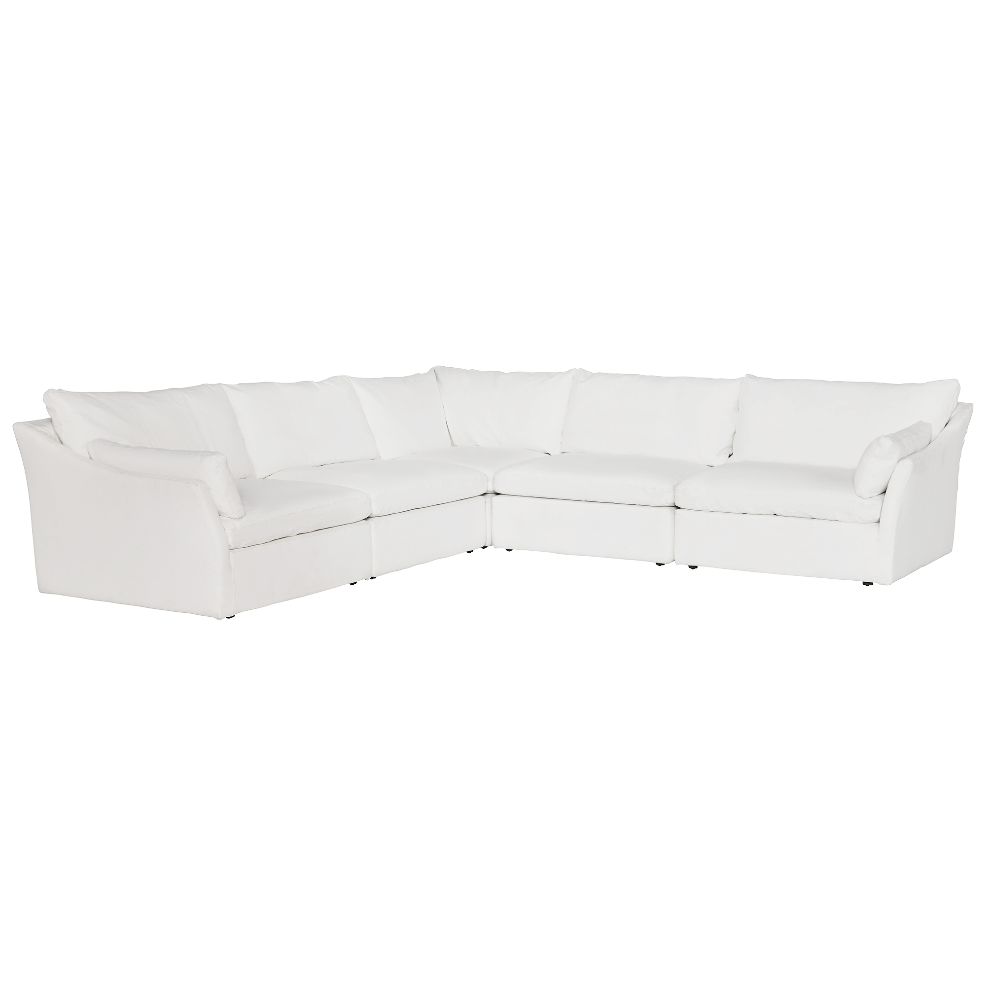 Timothy Oulton Oasis Corner Group Modular Sofa, White Fabric | Barker & Stonehouse