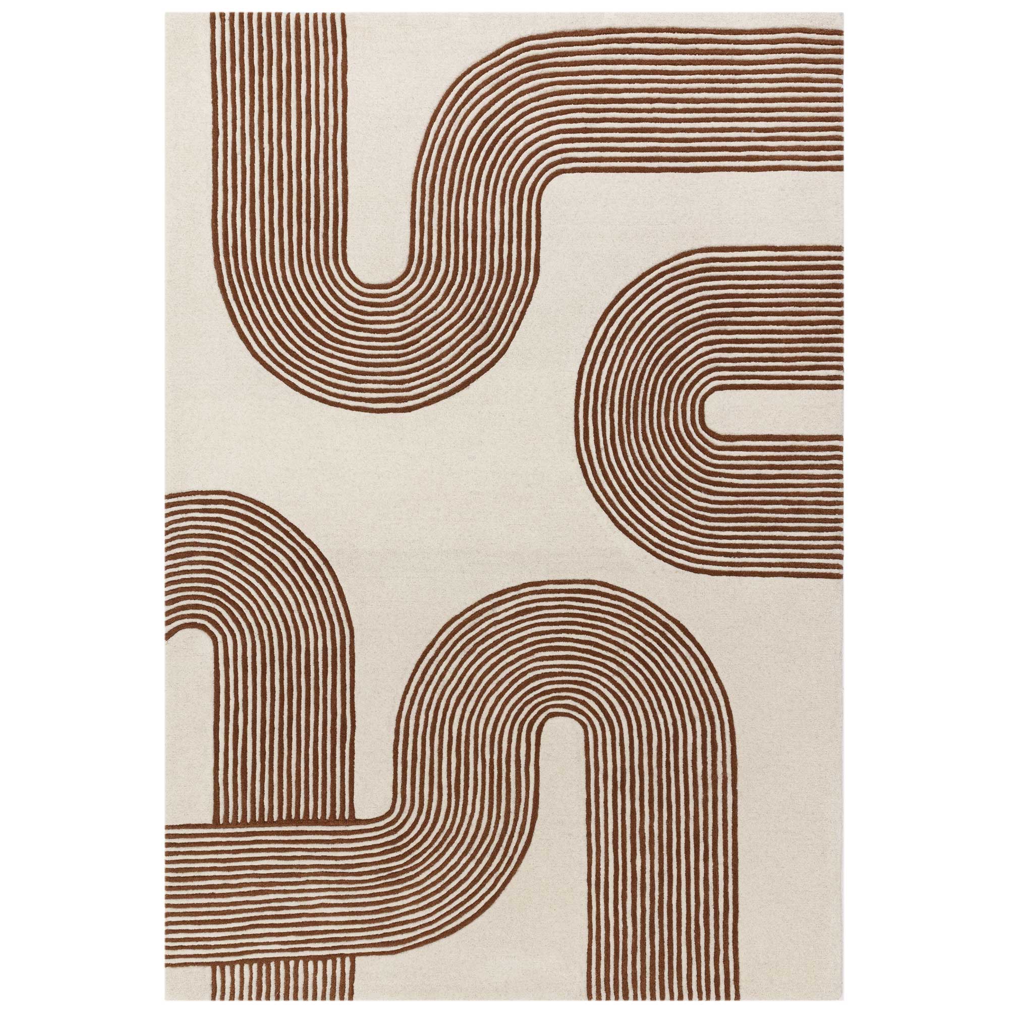Arch 120X170cm Rug Terracotta, Square, Brown | Barker & Stonehouse