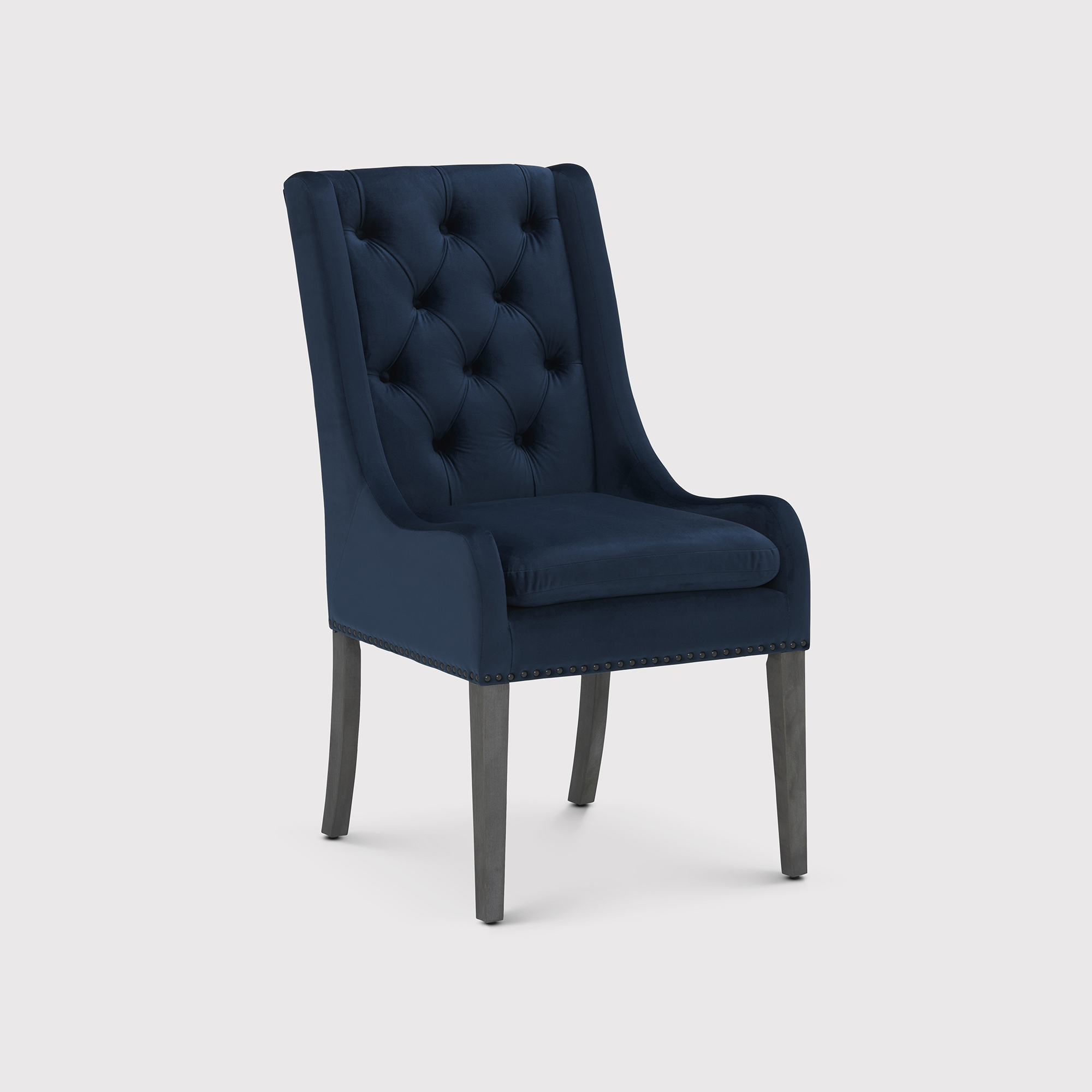 Ophelia Buttoned Back Dining Chair, Navy | Barker & Stonehouse