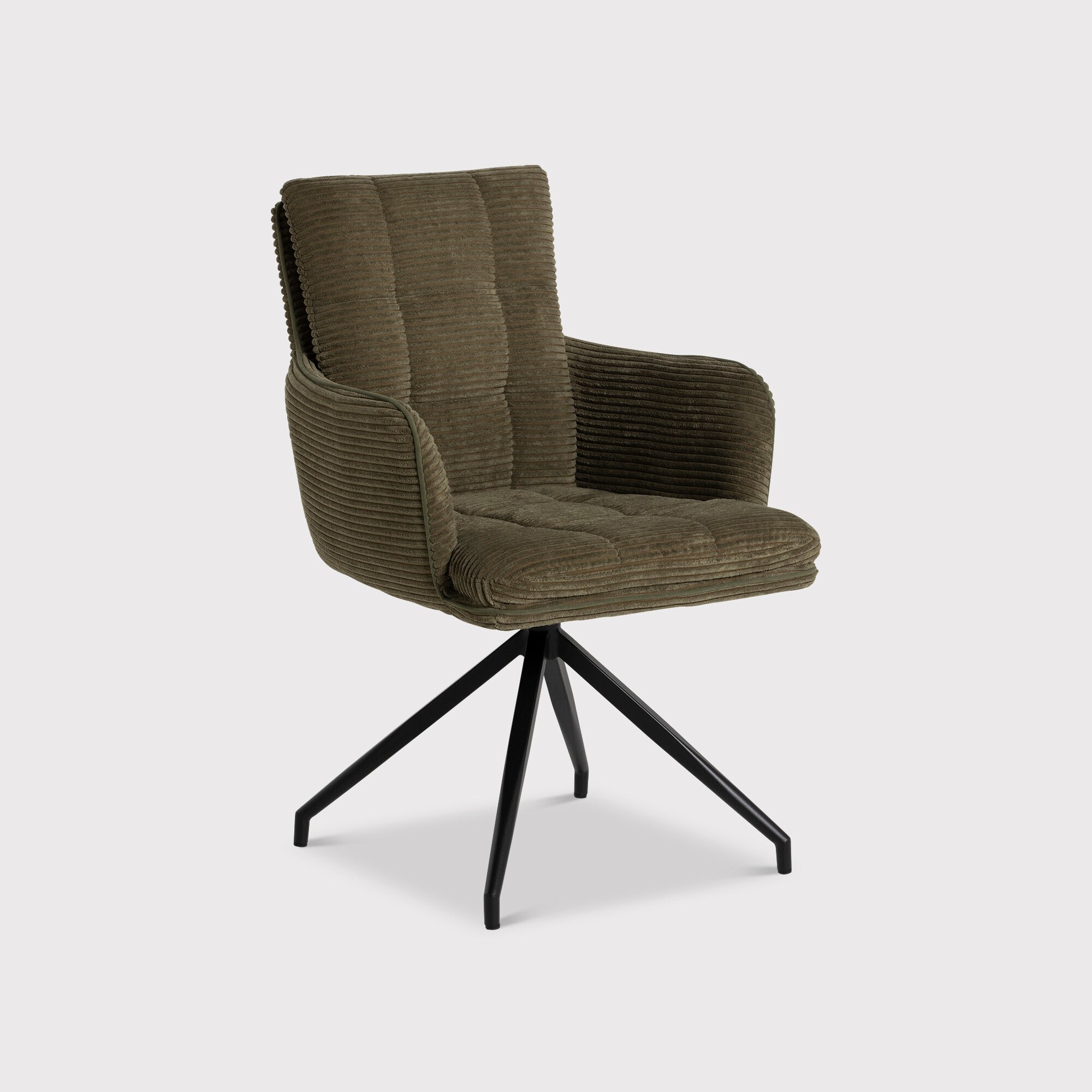 Odine Swivel Dining Chair, Green Velvet | Barker & Stonehouse