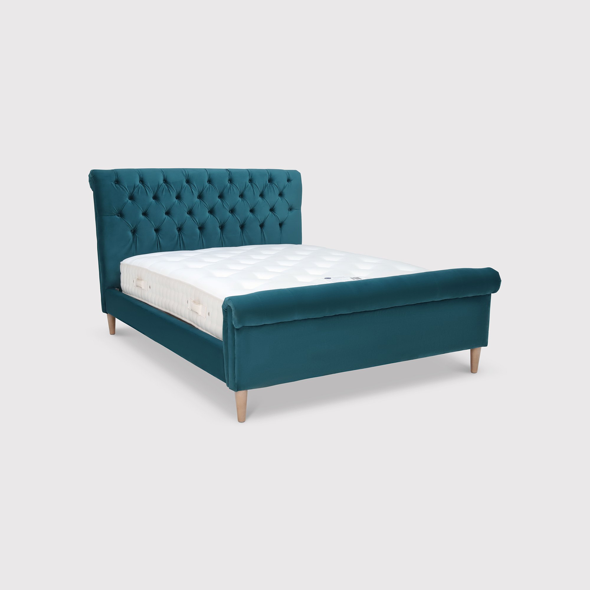 Hadley Double Bed Frame, Teal | Barker & Stonehouse
