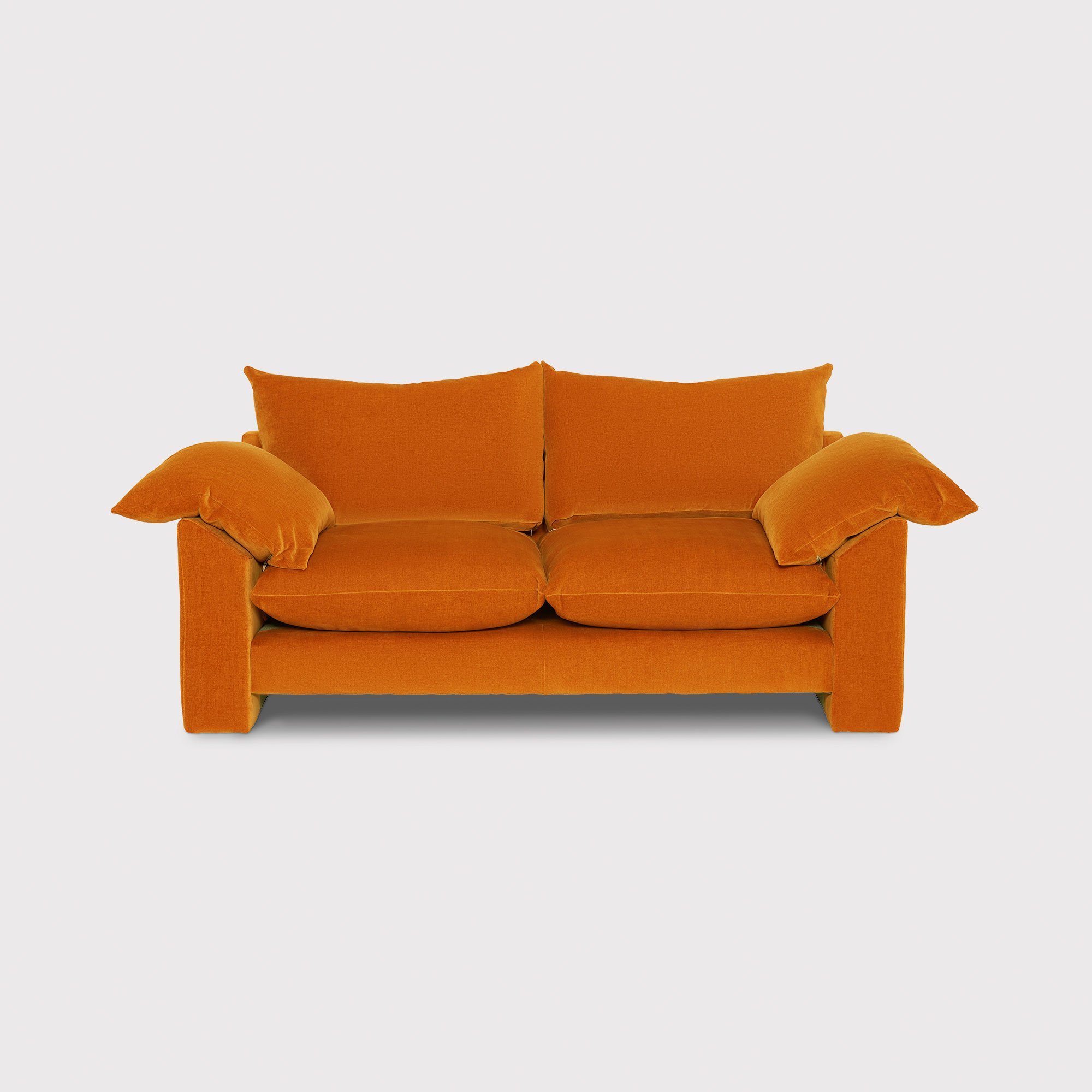 Hoxton Small Sofa, Orange Fabric | Barker & Stonehouse