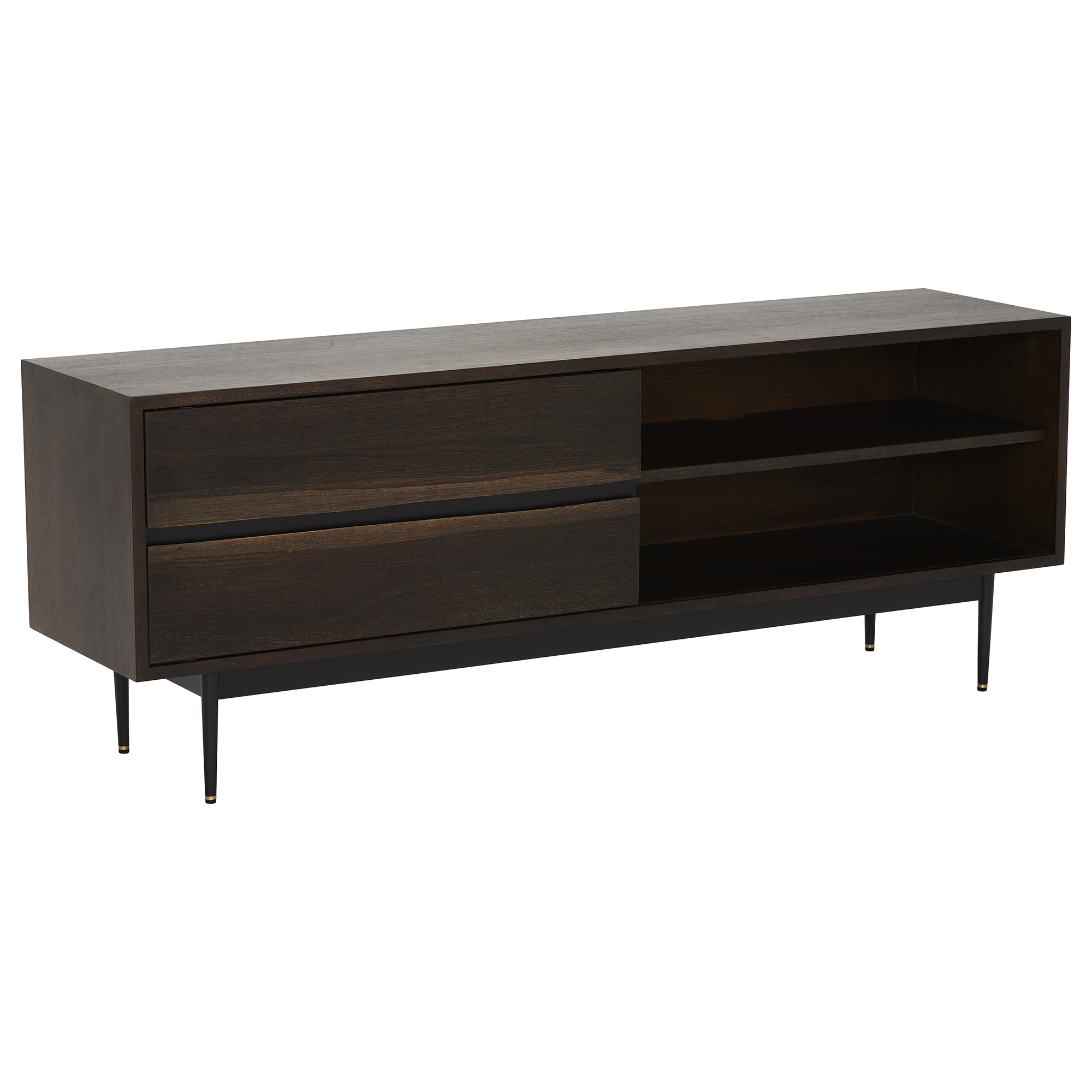 Vega 2 Door Media Unit, Brown | Barker & Stonehouse