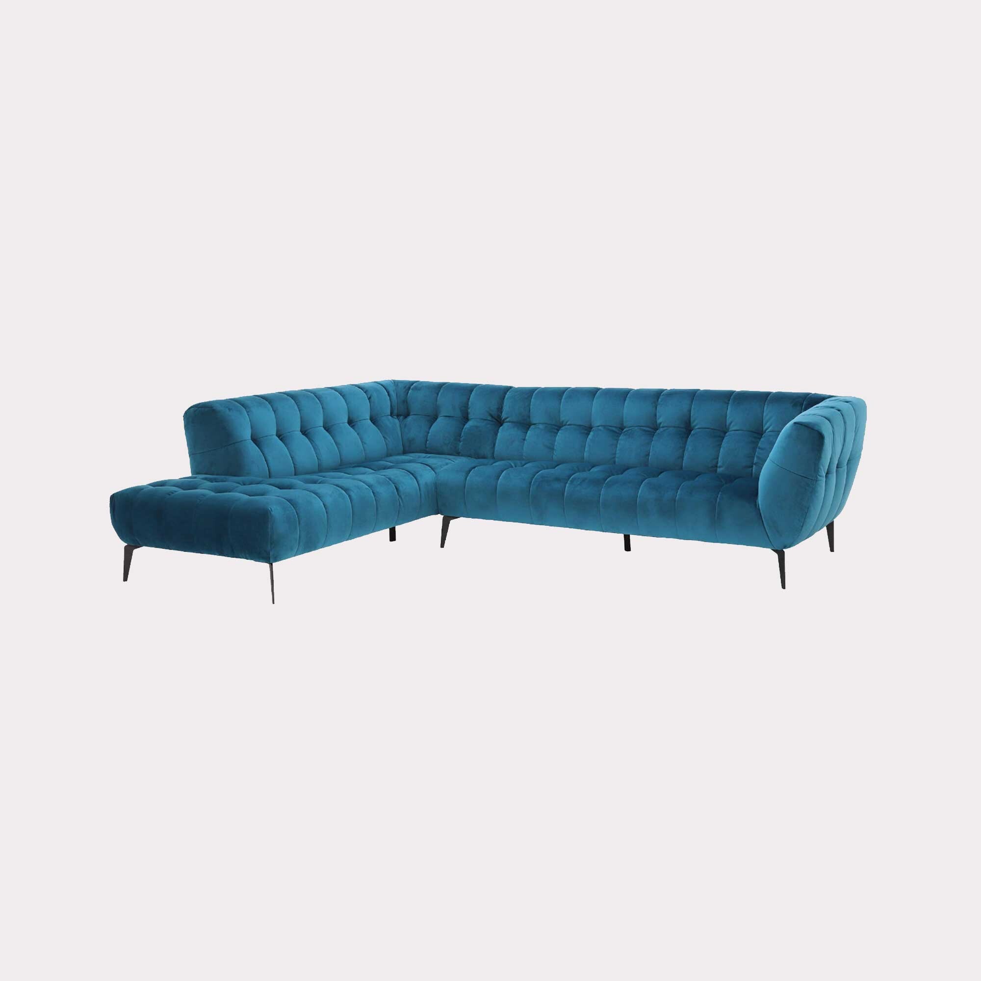 Azalea Velvet Left Hand Corner Sofa, Barker & Stonehouse