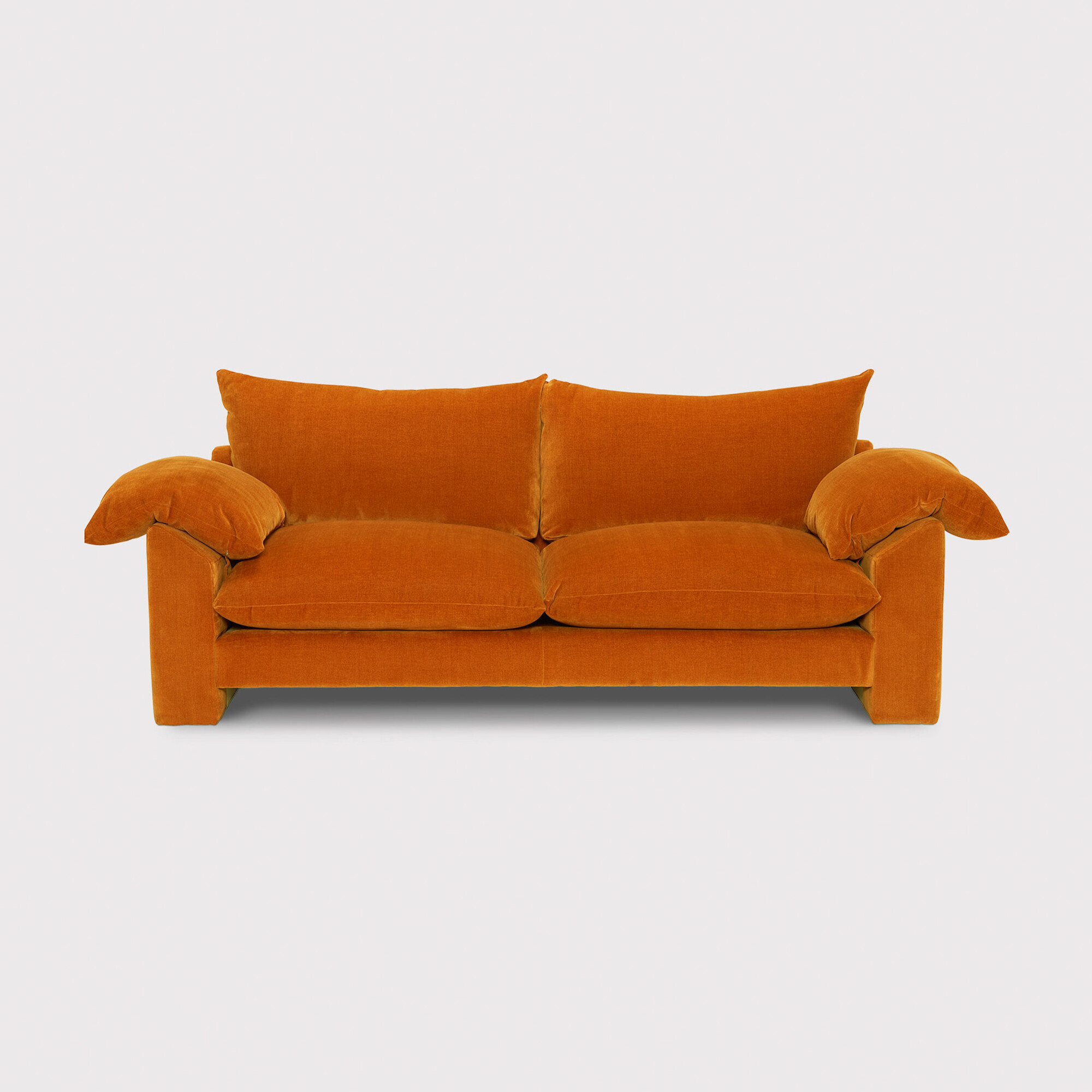 Hoxton Large Sofa, Orange Fabric | Barker & Stonehouse