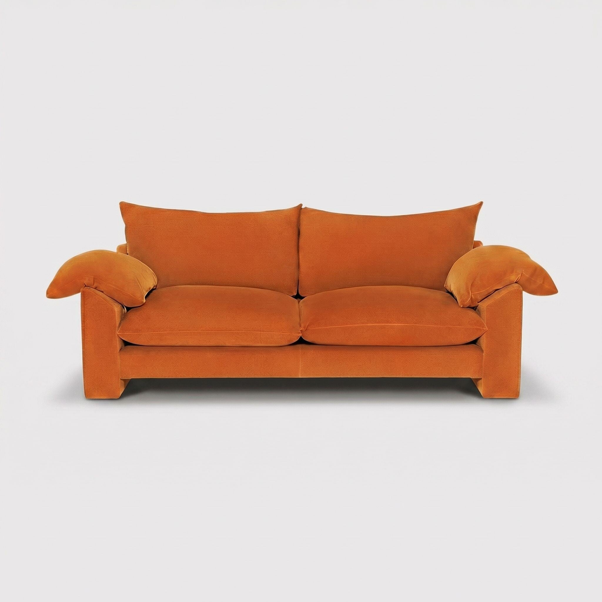 View Hoxton large sofa in orange fabric View Hoxton large sofa in orange fabric