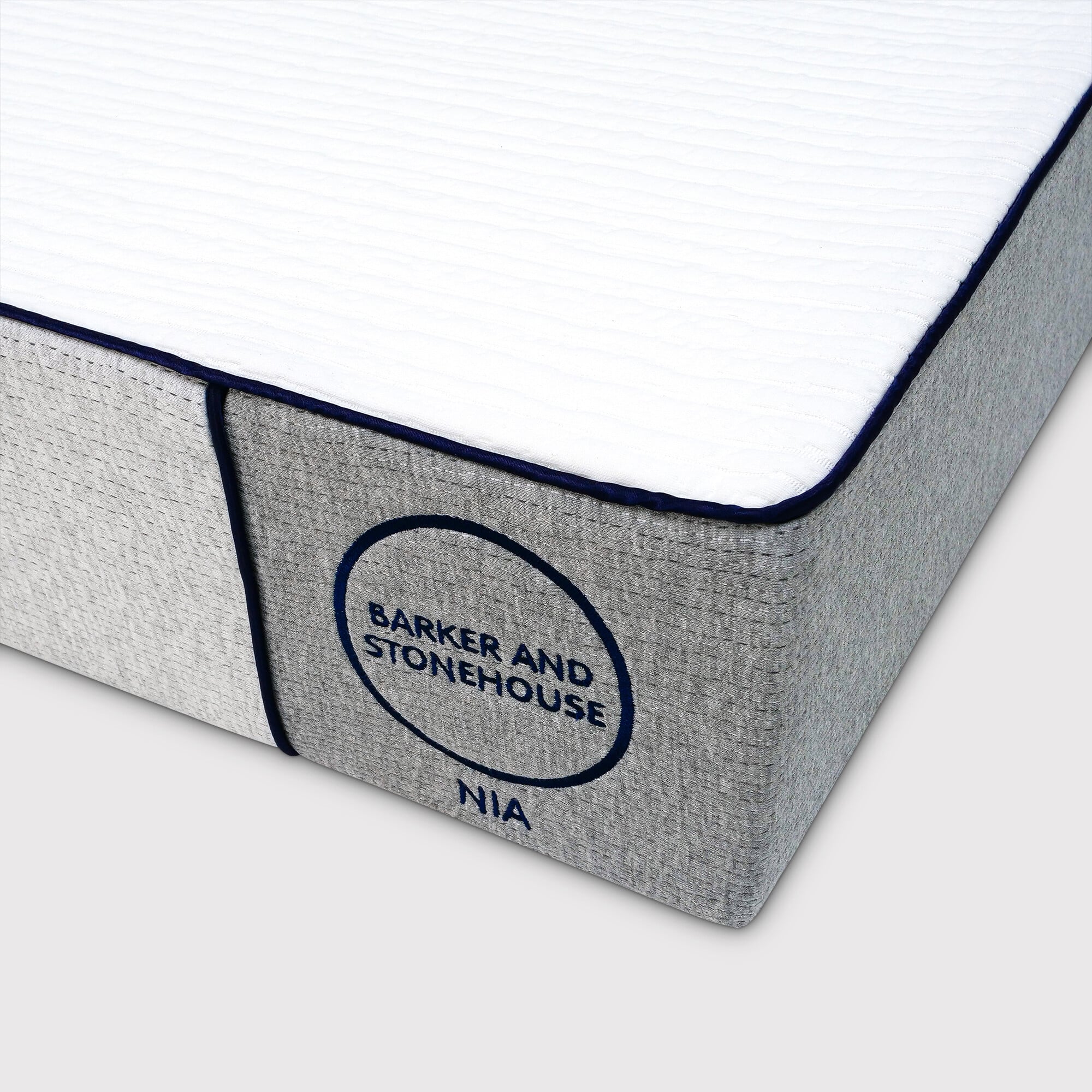 View Nia double size mattress 135x190cm in white fabric View Nia double size mattress 135x190cm in white fabric