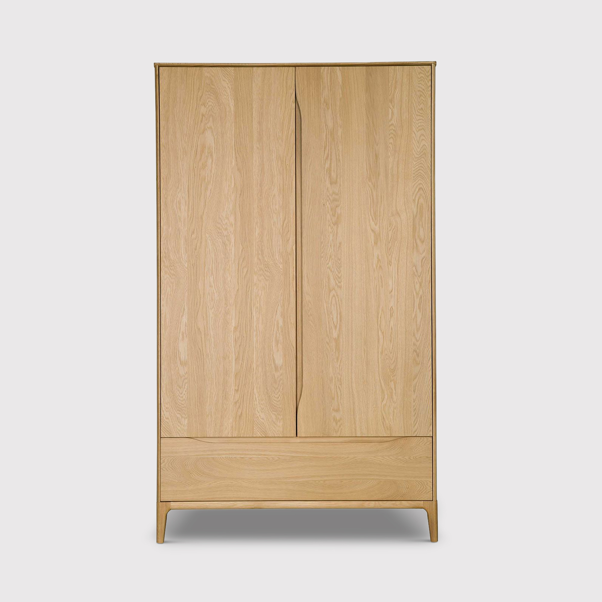 Ercol Rimini 2 Door Wardrobe, Neutral | Barker & Stonehouse