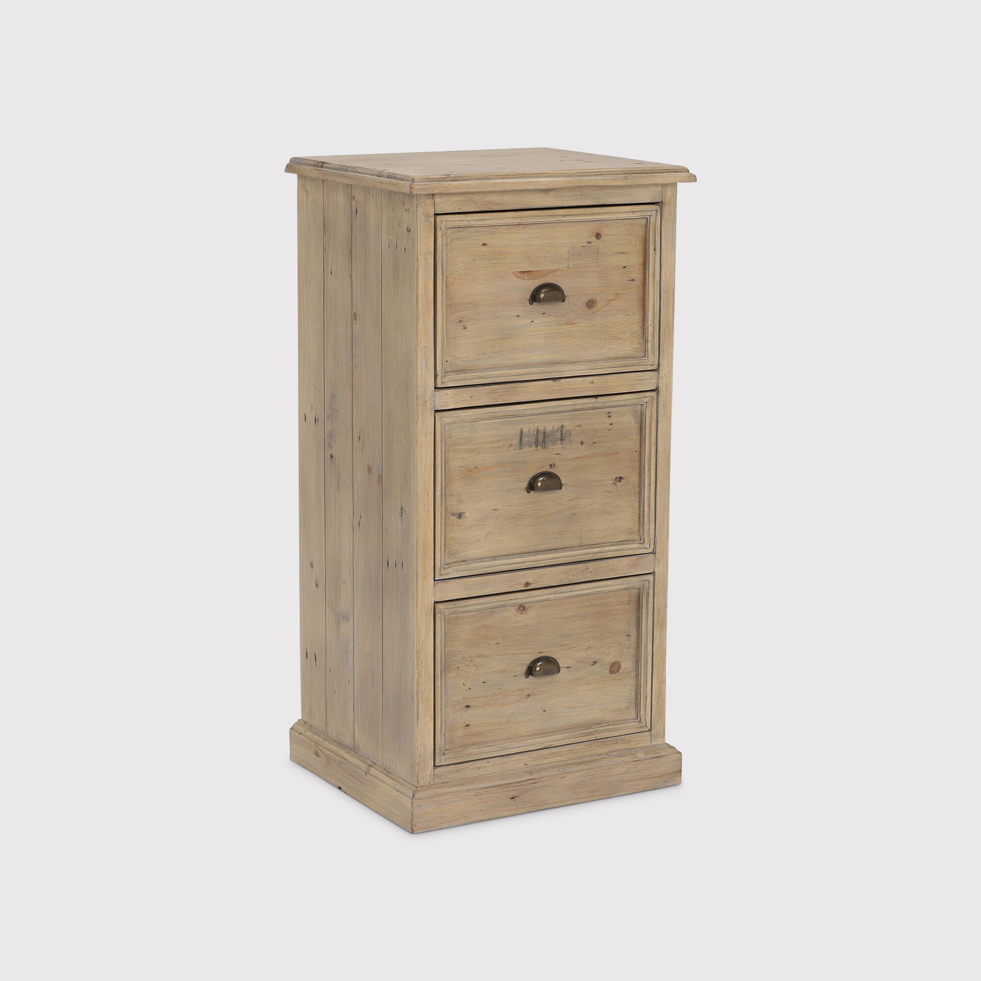 Verberie Reclaimed Wood 3 Drawer Filing Cabinet In Scrubbed Teak Finish Barker Stonehouse