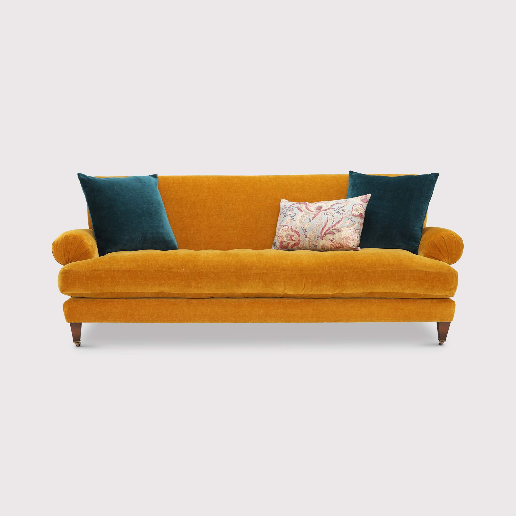 Durant 4 Seater Sofa, Yellow Fabric | Barker & Stonehouse