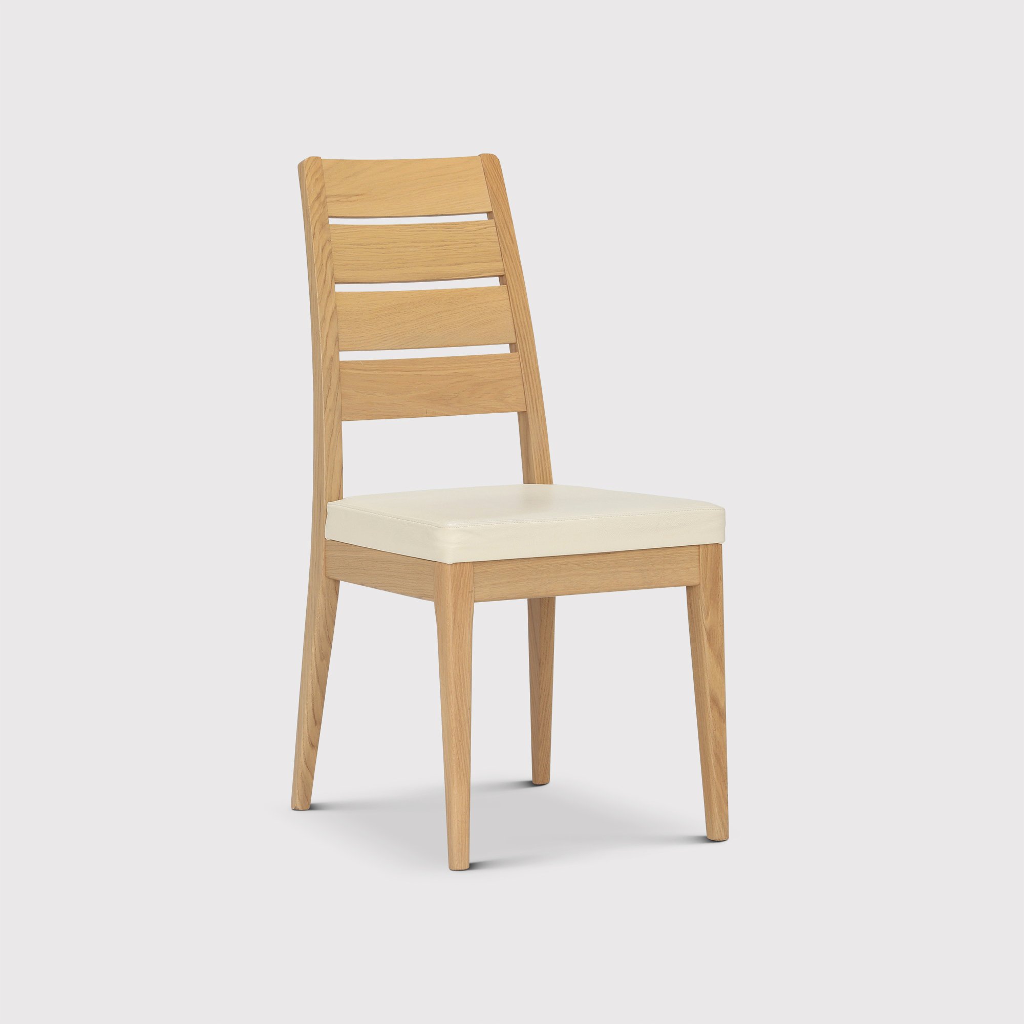 Ercol Romana Dining Chair, White Leather | Barker & Stonehouse