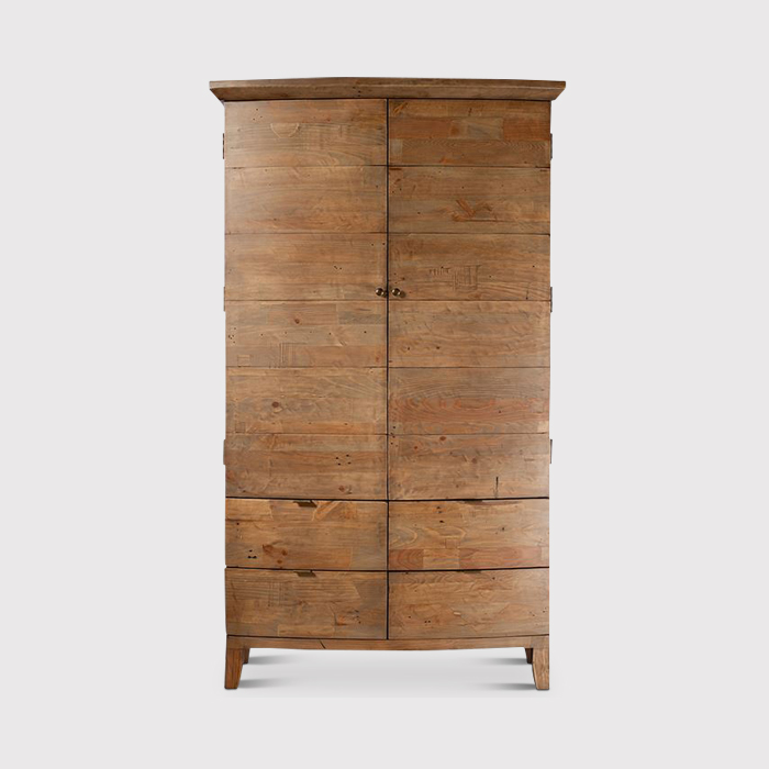 Rye Wardrobe With 4 Drawer Base, Brown | Barker & Stonehouse