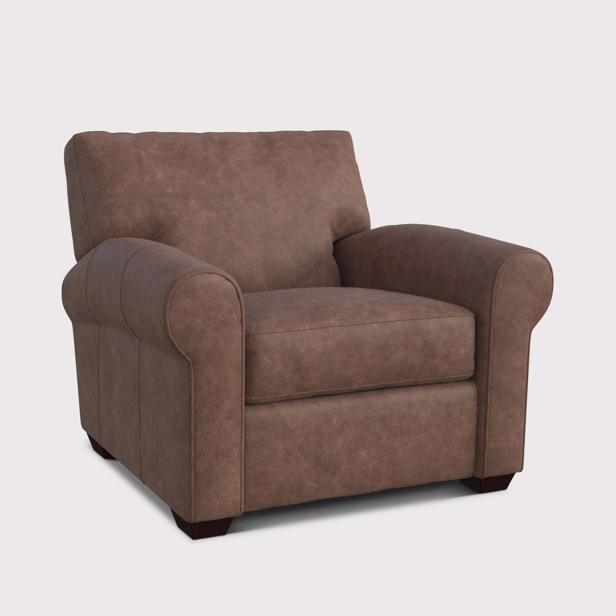 Houston Pushback Recliner Chair, Brown Leather | Barker & Stonehouse