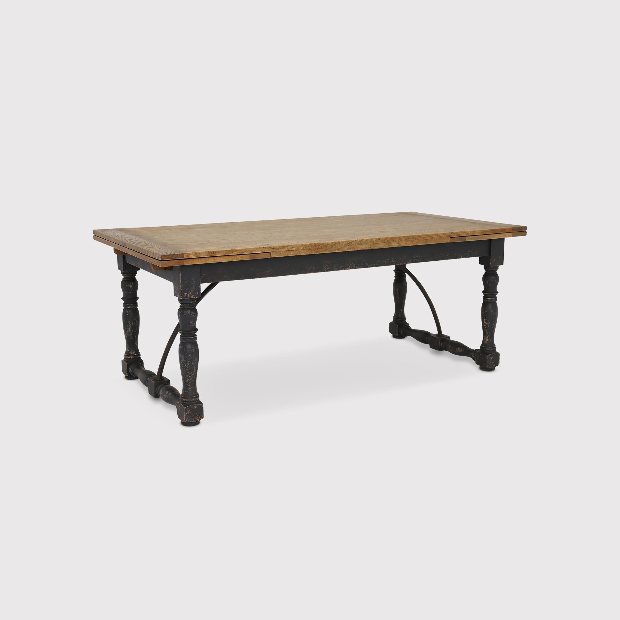 Keeler Dining Table with Two Leaves 200/300x100cm, Brown | Barker & Stonehouse