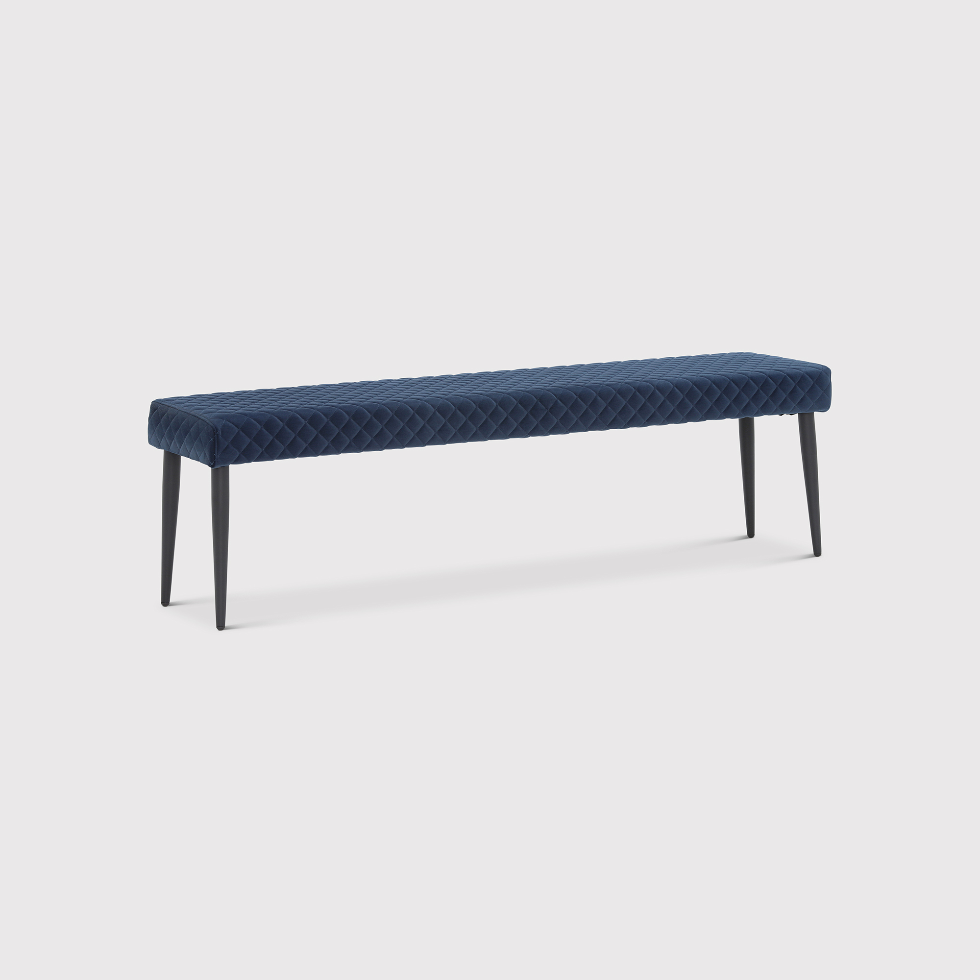 Rivington Dining Bench 160cm, Navy Velvet | Barker & Stonehouse