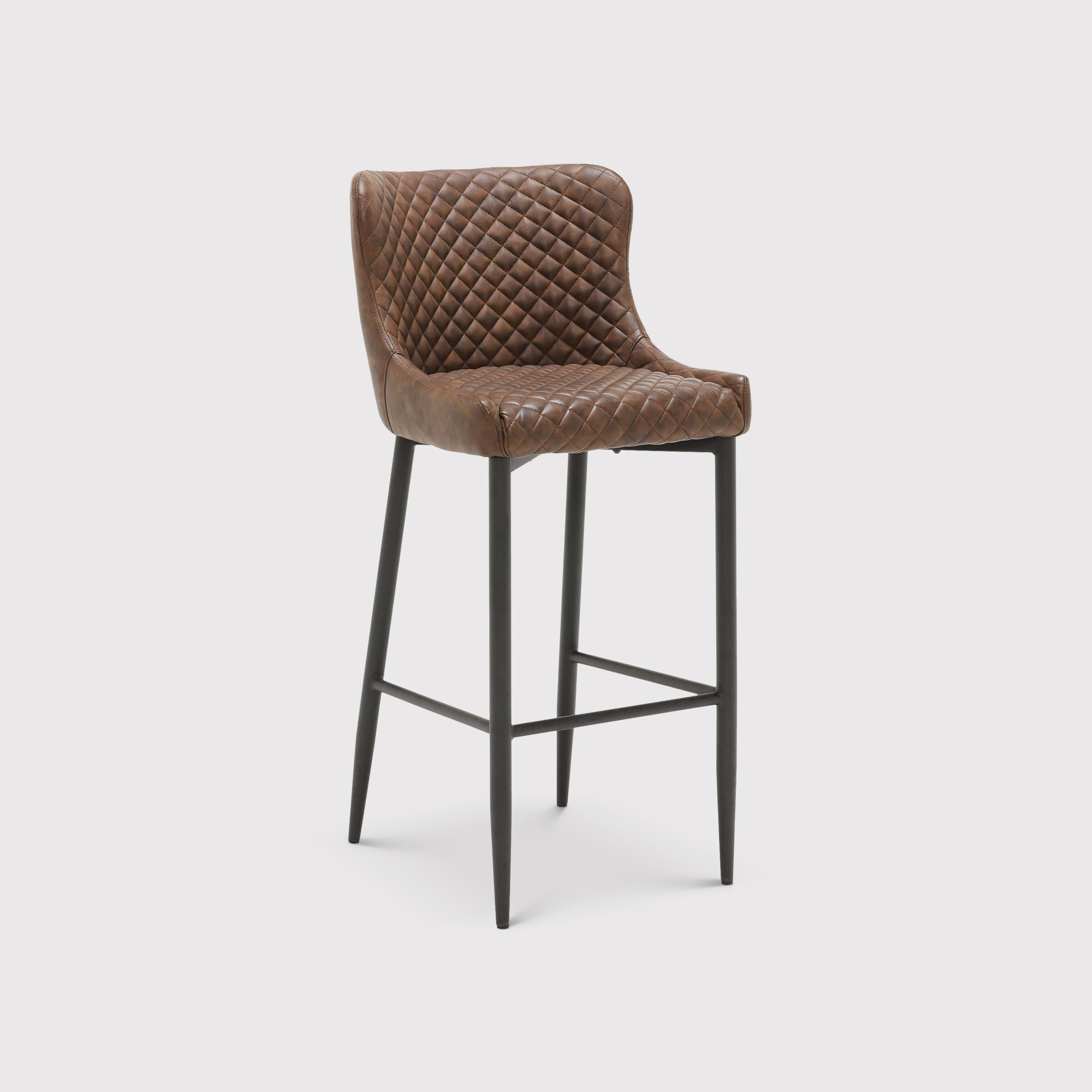 Grey woven store counter stools
