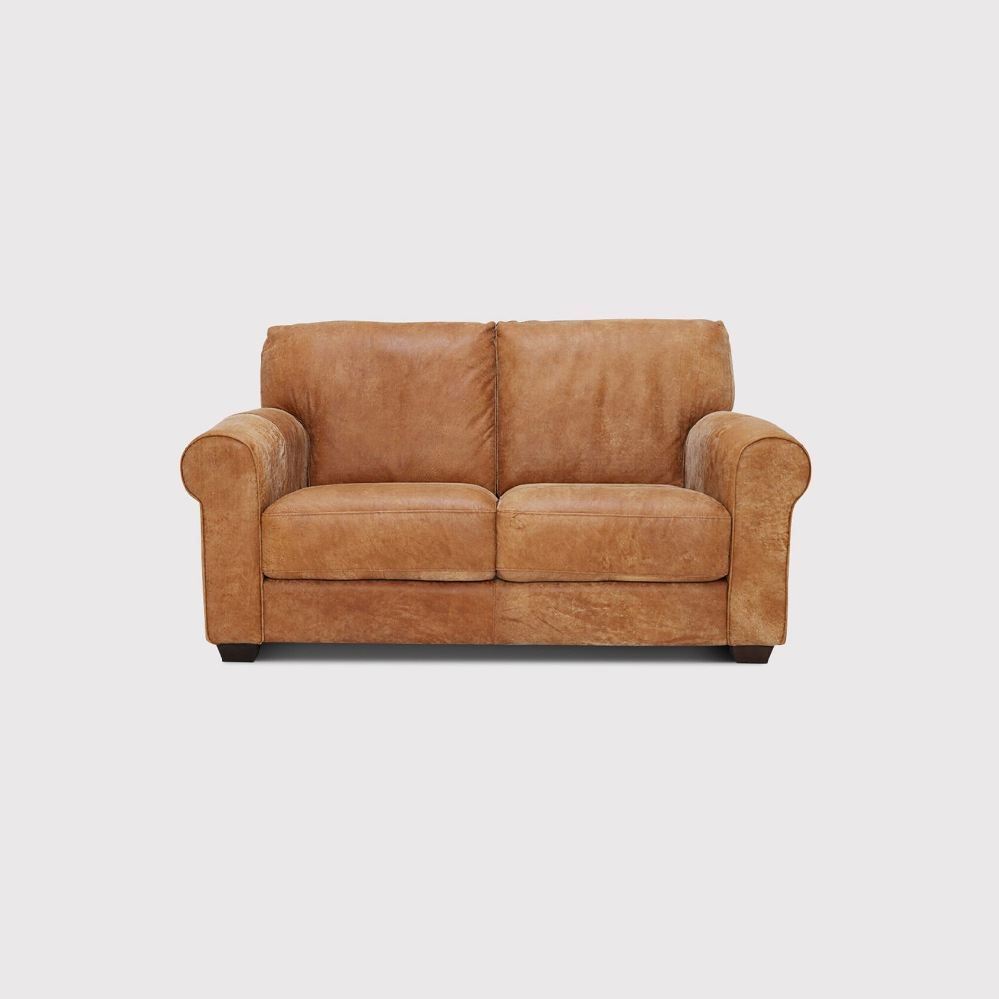 View Houston love seat sofa in brown leather View Houston love seat sofa in brown leather