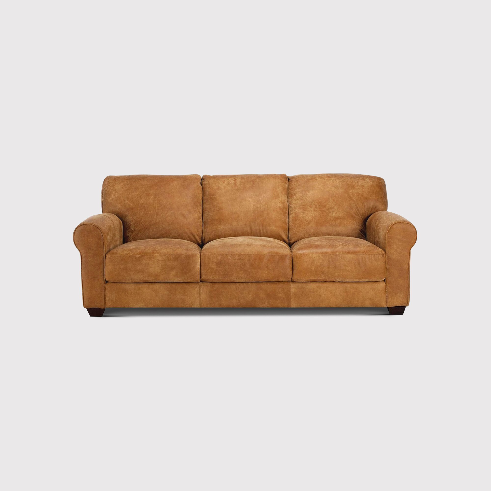 Houston 3 Seater Sofa, Brown Leather | Barker & Stonehouse