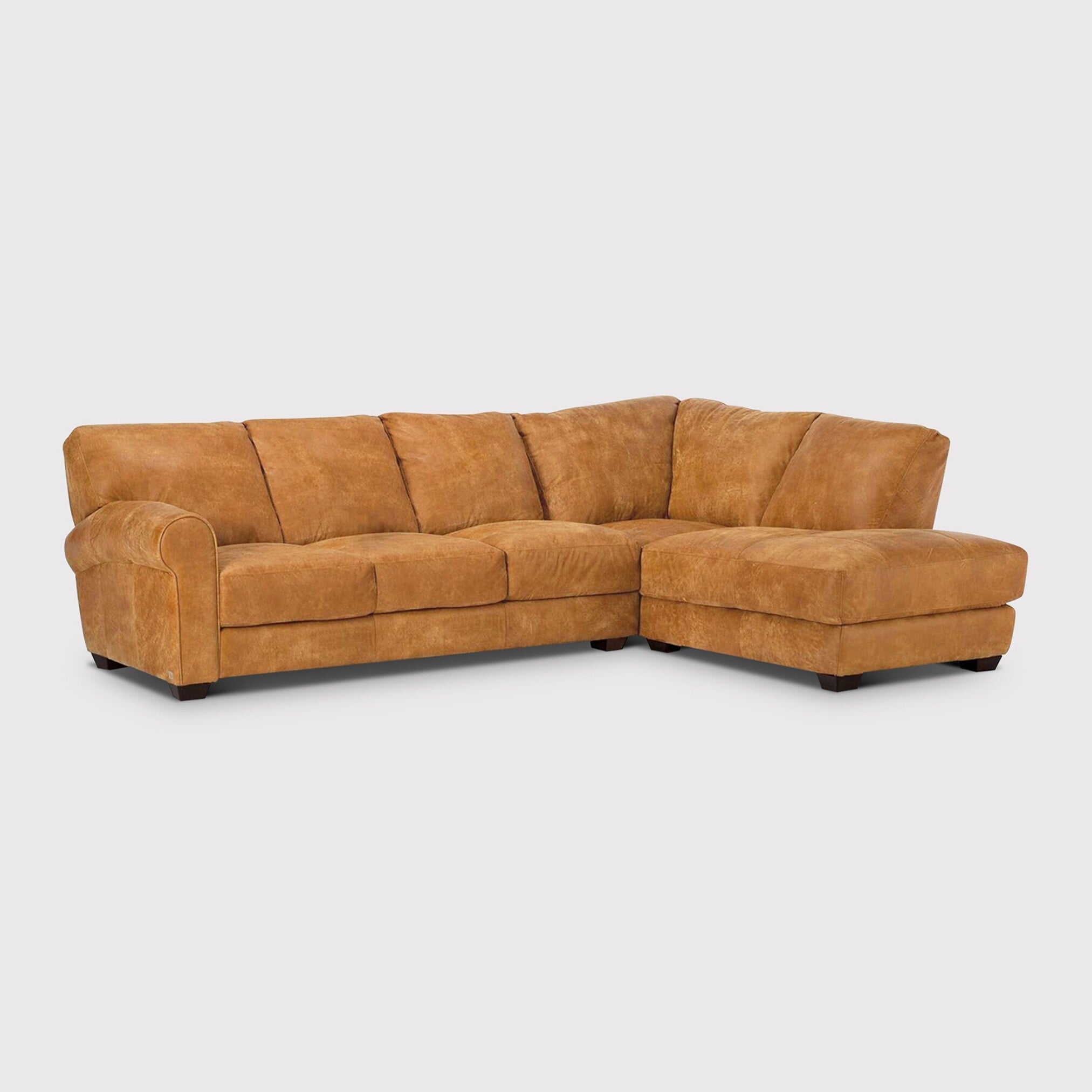 View Houston large corner rhf chaise corner sofa in brown leather View Houston large corner rhf chaise corner sofa in brown leather