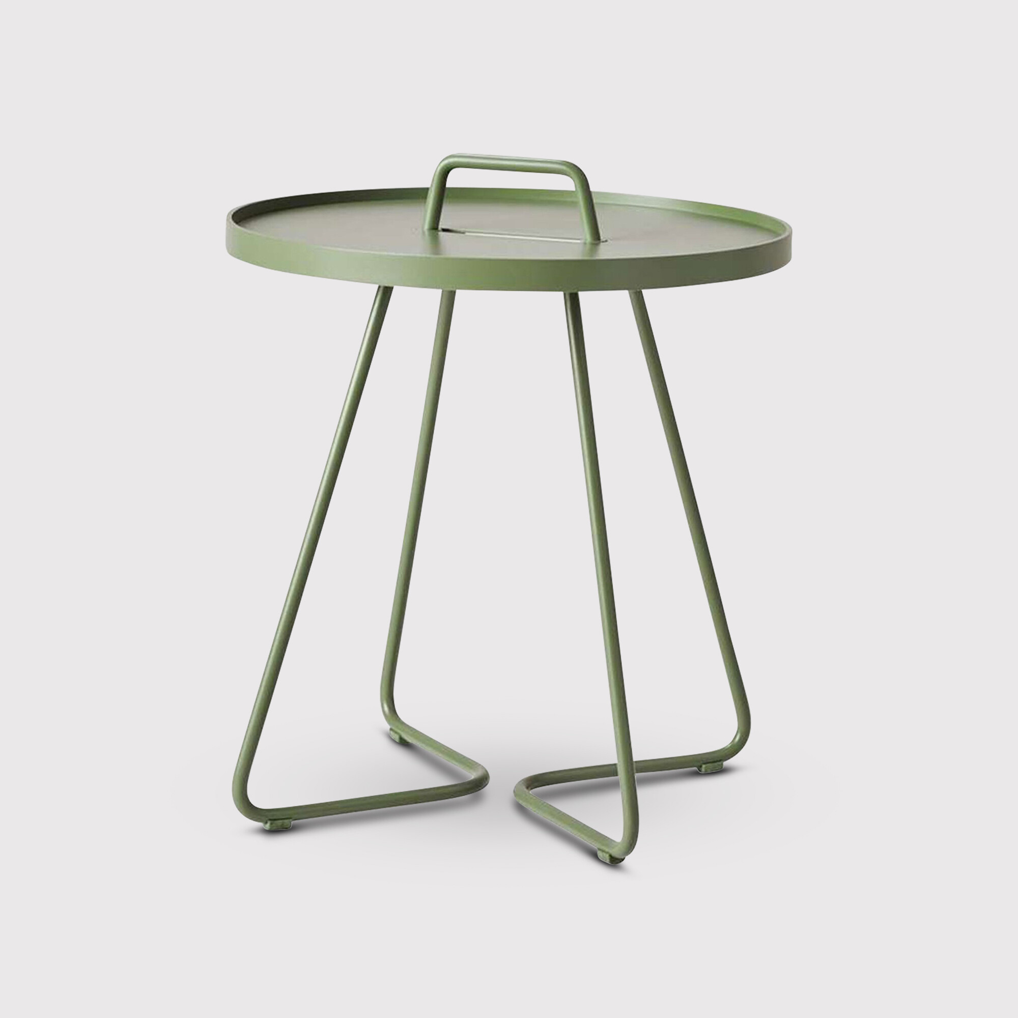 Cane Line On The Move Small Side Table, Round, Green Metal | Barker & Stonehouse thumbnail