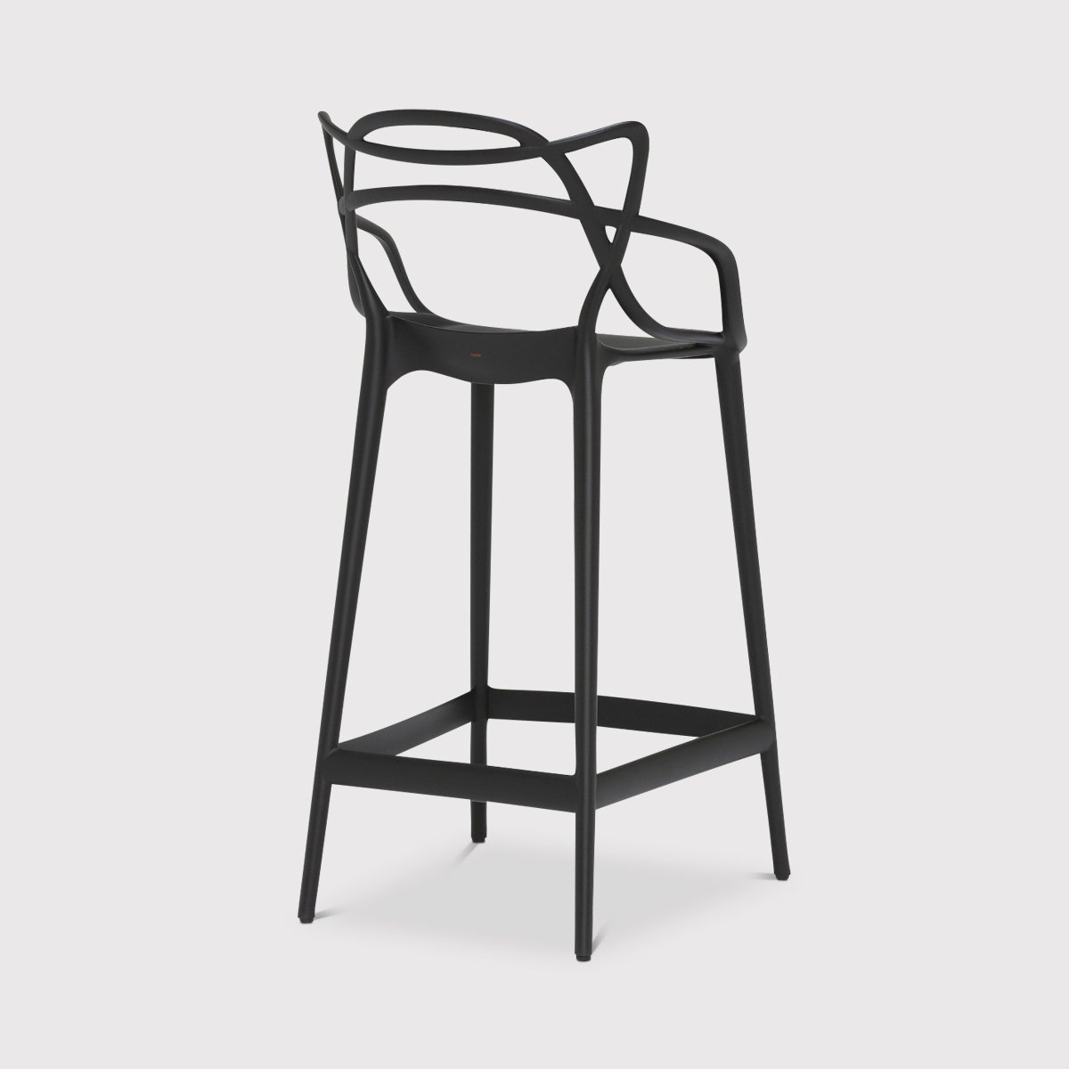 Photo of Kartell masters low dining stool 65cm in black