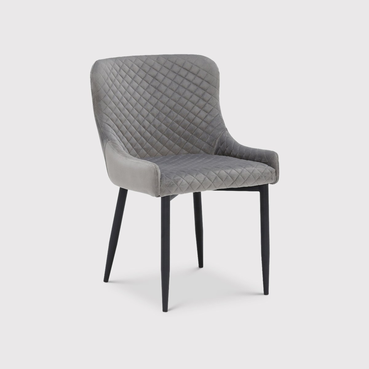 Rivington Dining Chair, Grey Velvet | Barker & Stonehouse
