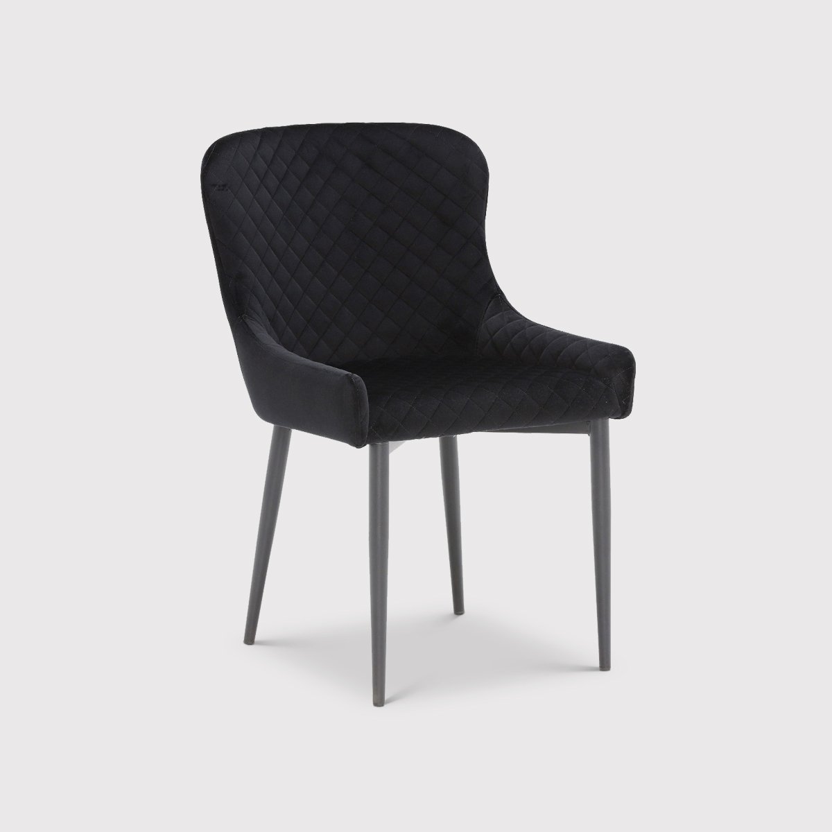 Rivington Dining Chair, Black Velvet | Barker & Stonehouse