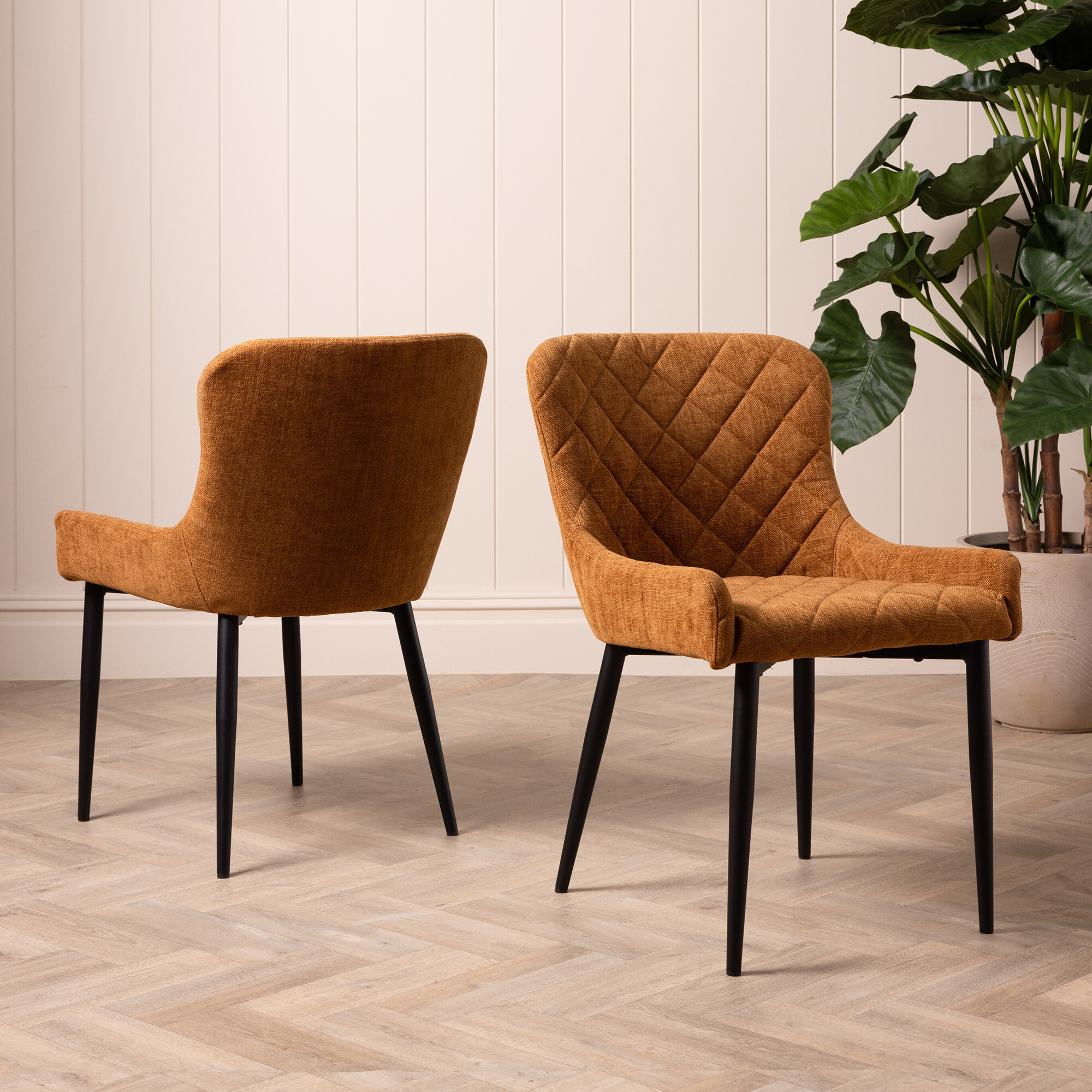 Rivington Dining Chair Harlequin, Orange Fabric | Barker & Stonehouse Rivington Dining Chair Harlequin, Orange Fabric | Barker & Stonehouse