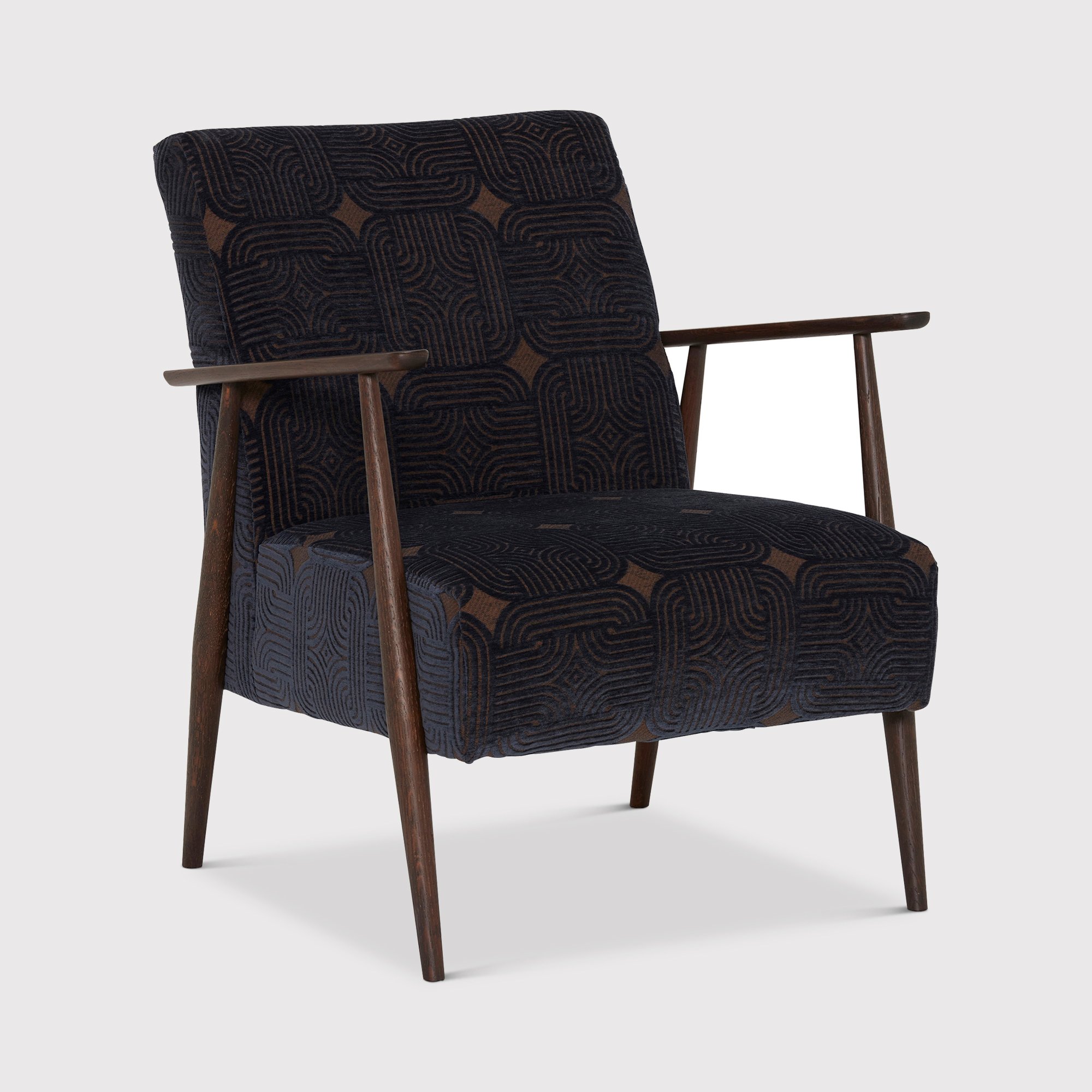 Ercol Marlia Accent Chair, Blue Fabric | Barker & Stonehouse