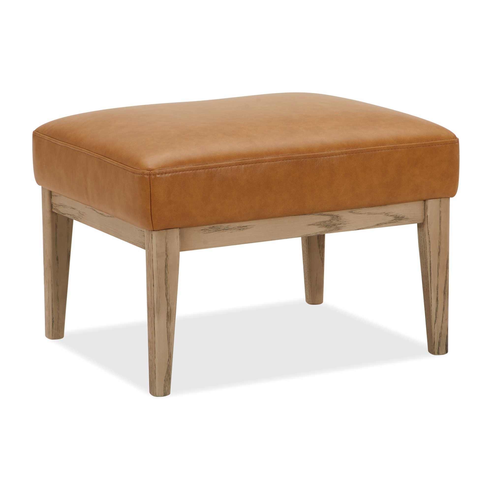 Anders Otto Footstool, Brown Leather | Barker & Stonehouse