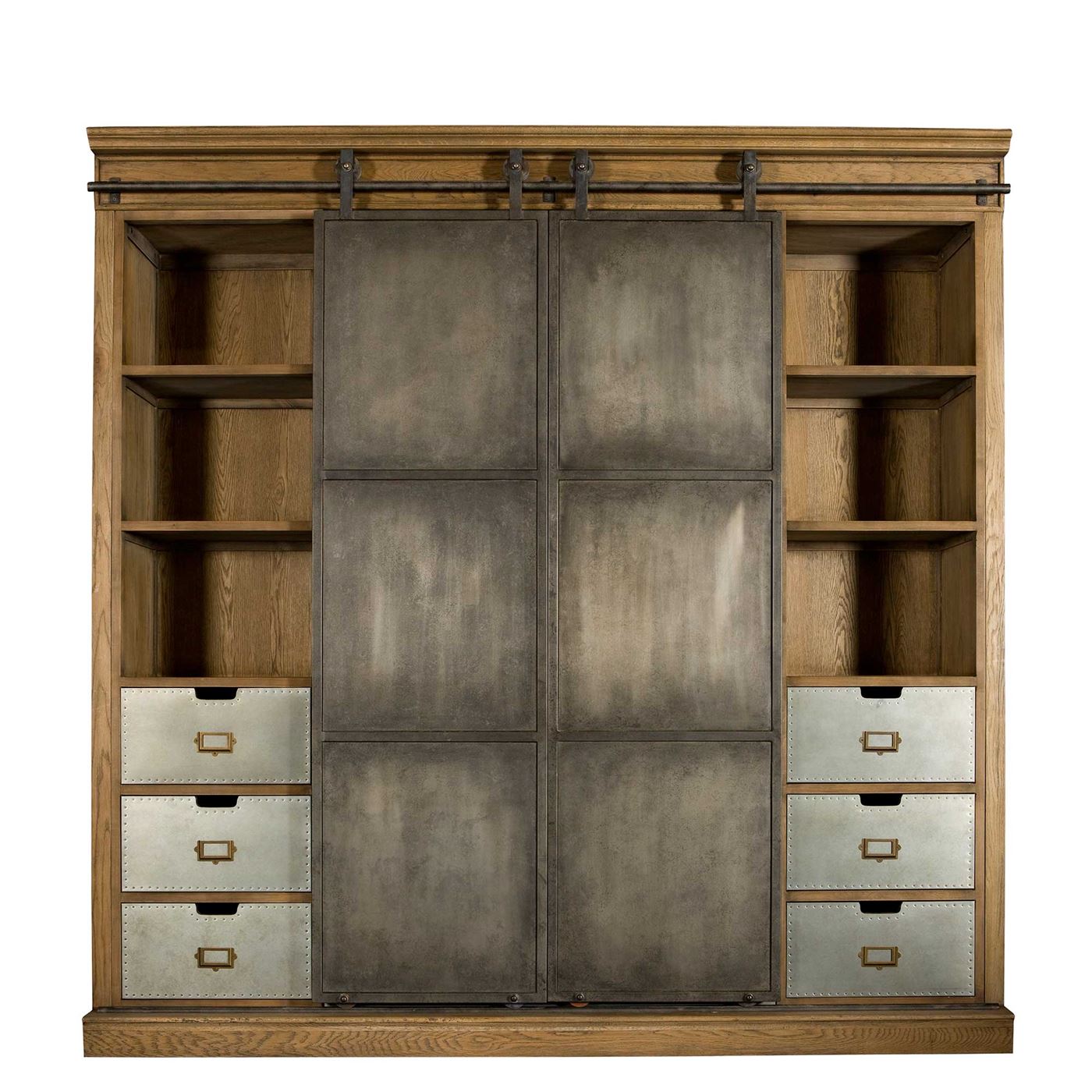 Biblio Industrial Cabinet, Brown | Barker & Stonehouse