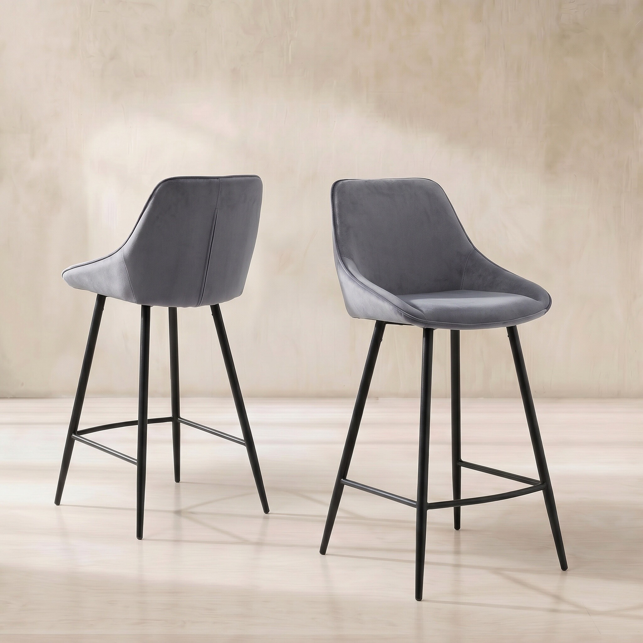 Southbury barstool in grey fabric