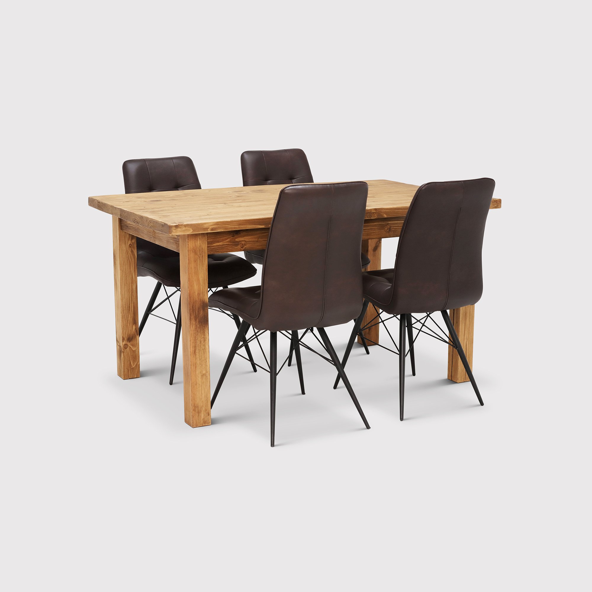 Covington Dining Table & 4 Hix Chairs, Timber Wood | Barker & Stonehouse